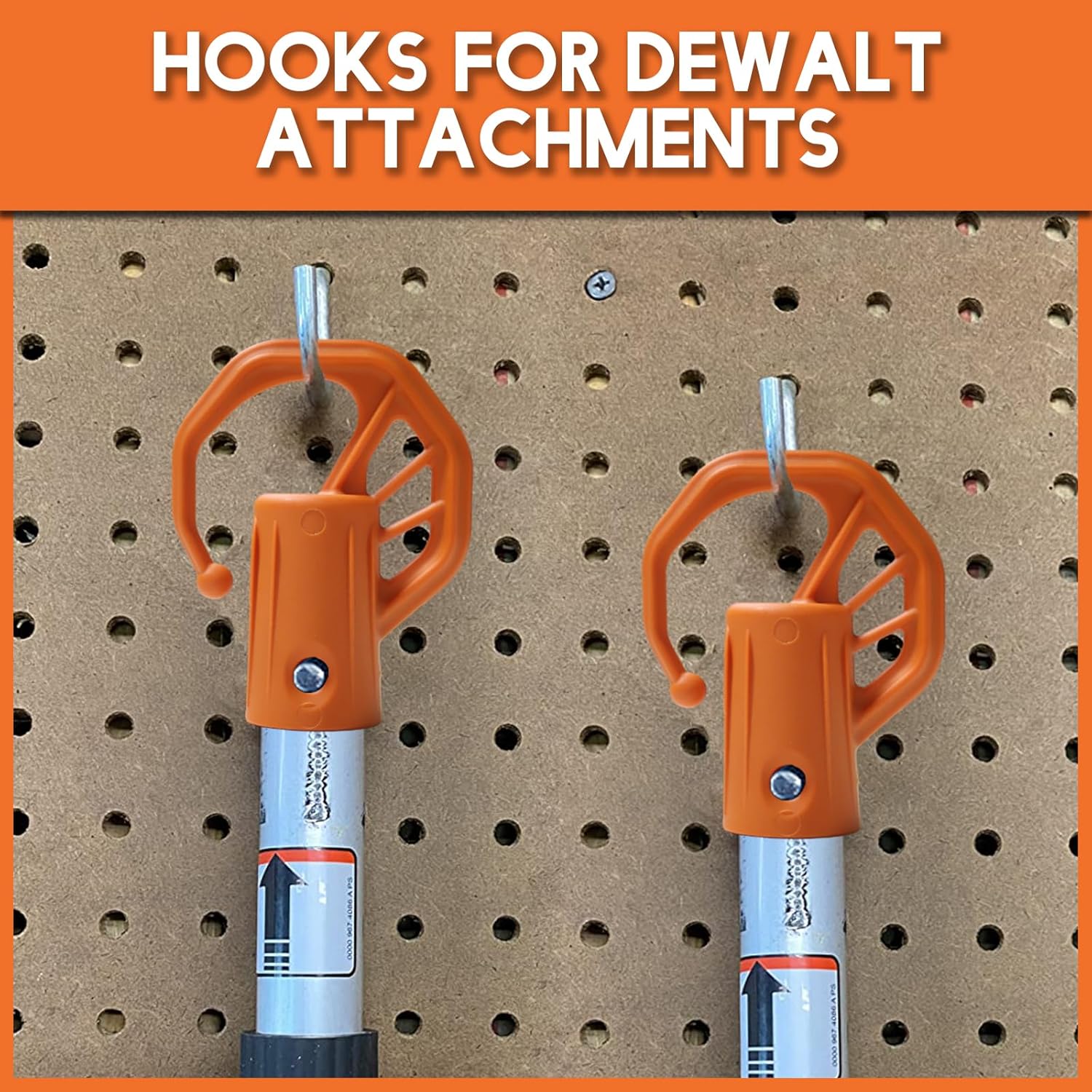 Paquete de 3 ganchos de almacenamiento de garaje resistentes + 1 paquete de estante para recortadora para accesorios Stihl Kombi, soporte de