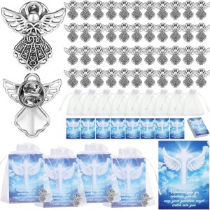 Sasylvia Juego de pines de ángel conmemorativo con signo de ángel, regalos de ángel para mujeres, tarjetas conmemorativas de guardián religioso, Sasylvia Juego de pines de ángel conmemorativo con signo de ángel, regalos de ángel para mujeres, tarjetas conmemorativas de guardián religioso,