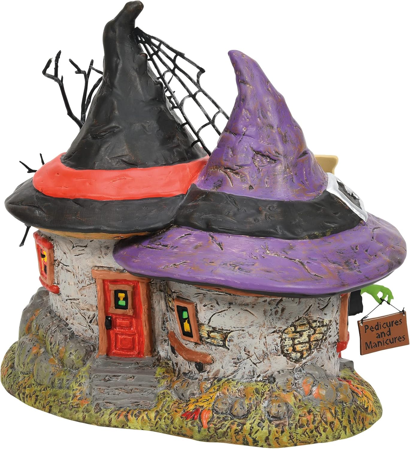 Department 56 Snow Village Halloween Rachel’s Witch Retreat and Spa – Edificio iluminado, 8.58 pulgadas, multicolor