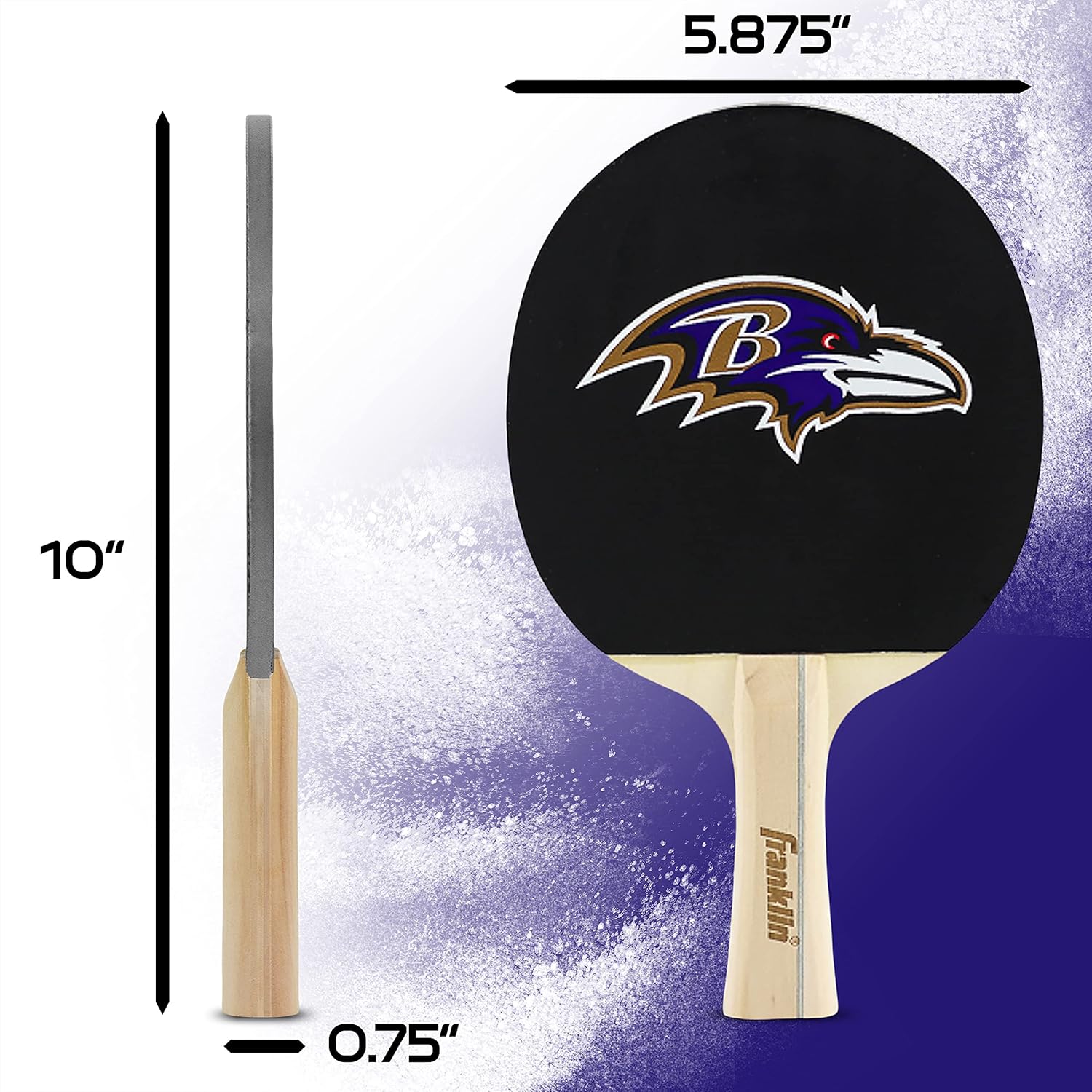 Franklin Sports Pala de tenis de mesa con licencia del equipo, palas de tenis de mesa del equipo de la NFL, logotipos y colores oficiales del