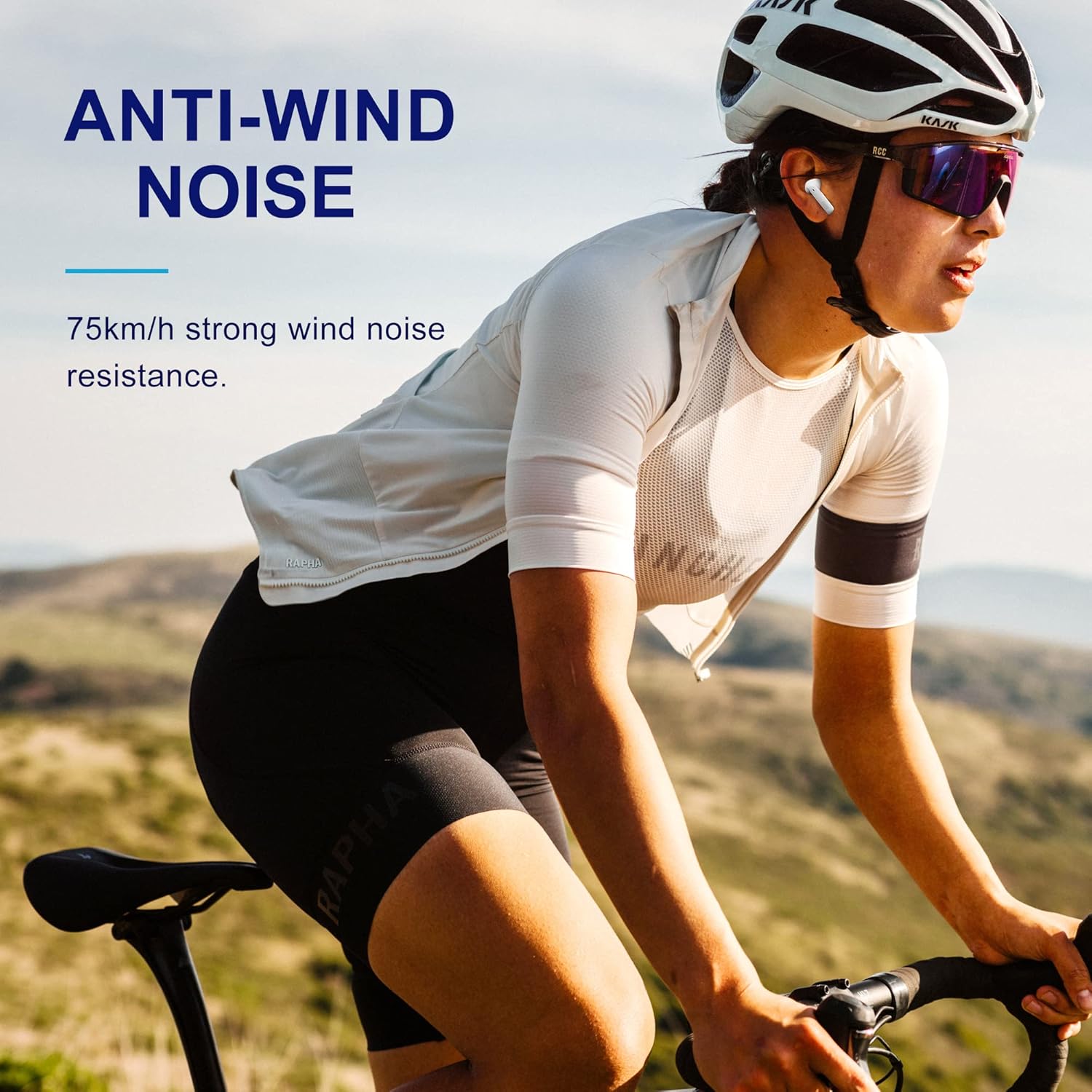 QCY HT05 Auriculares inalámbricos con cancelación activa de ruido multimodo, llamadas mejoradas con IA con 6 micrófonos, ruido antiviento,
