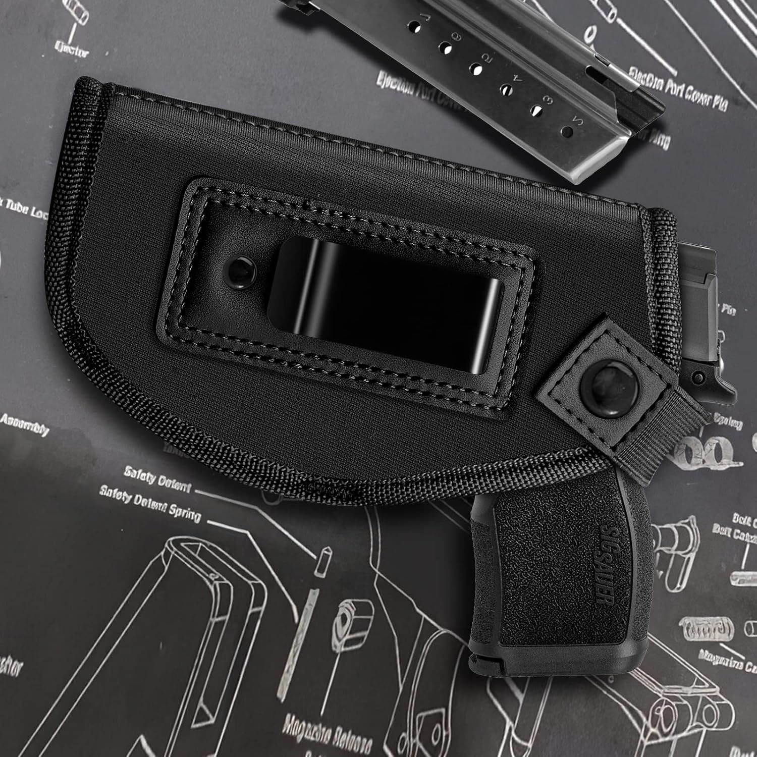 Concealed Carry Holster, Gun Holster for Men and Women, Universal IWB Holsters for Pistols Right and Left Hand, Fits Glock 17 19 26 27 42 43 S&W M&P