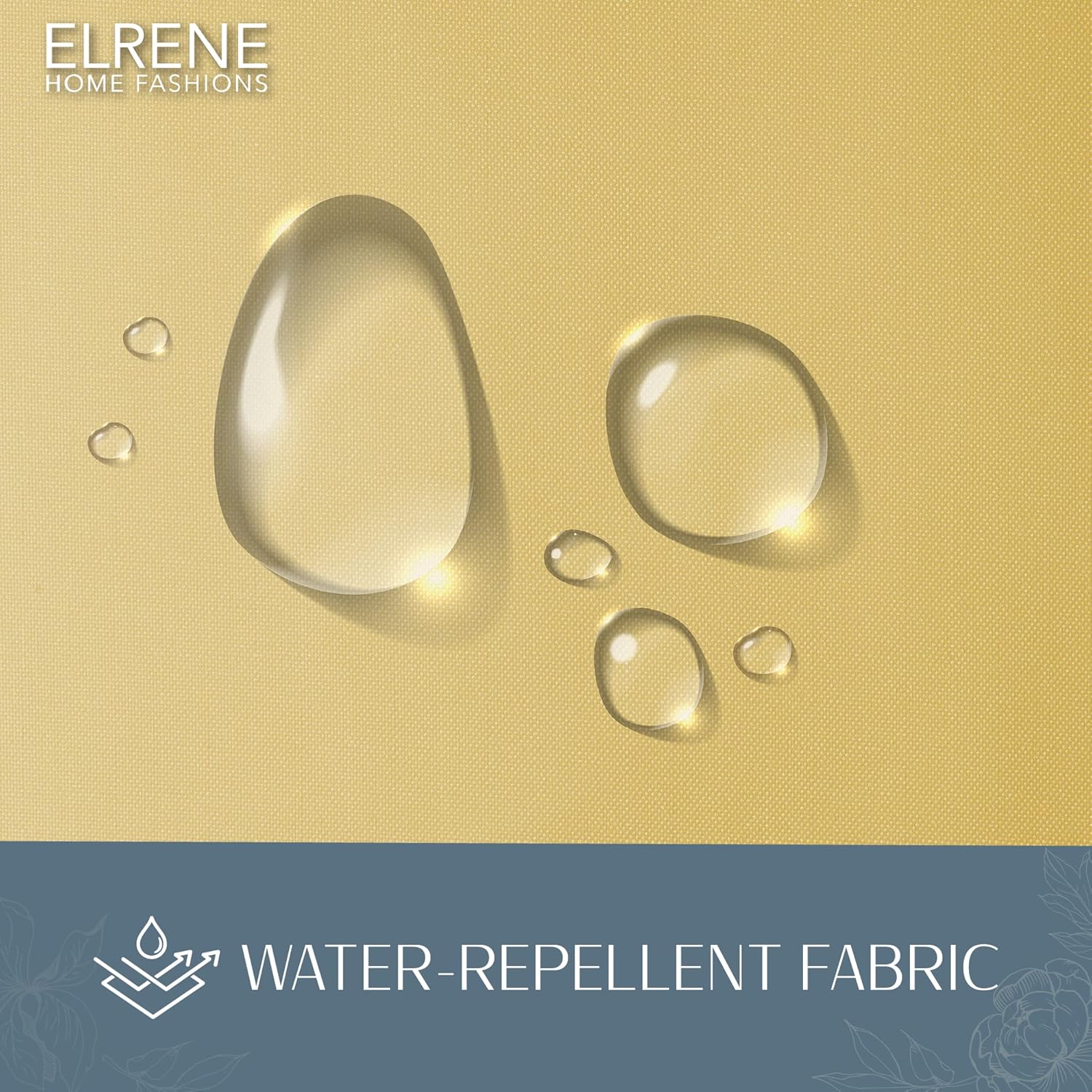 Elrene Home Fashions 026865643039 – Cortina de ventana para interiorexterior con solapa sólida en la parte superior