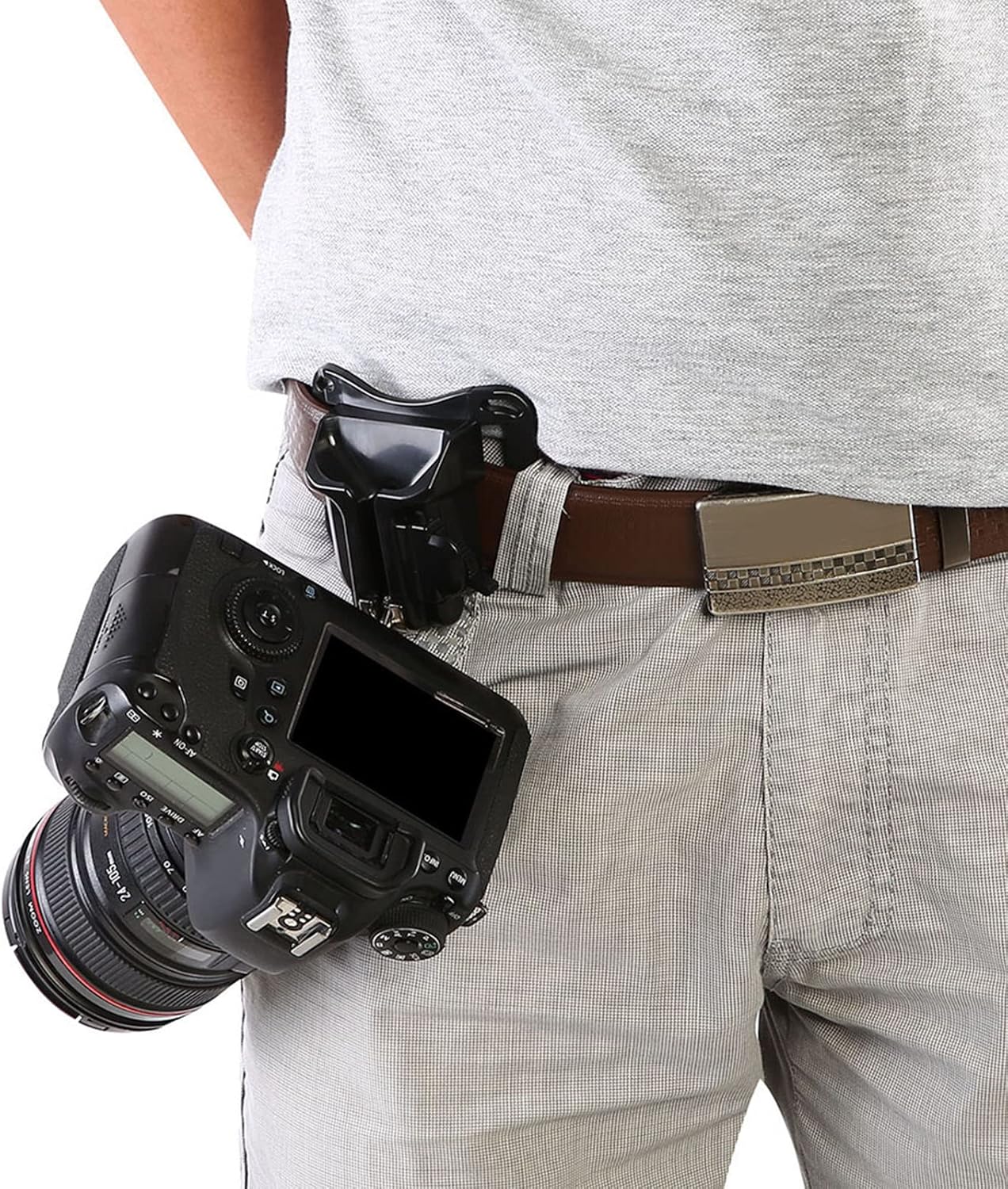 Diyeeni 1Pc Camera Hanger 14in Screw Mount Quick Release Waist Belt Buckle Holder