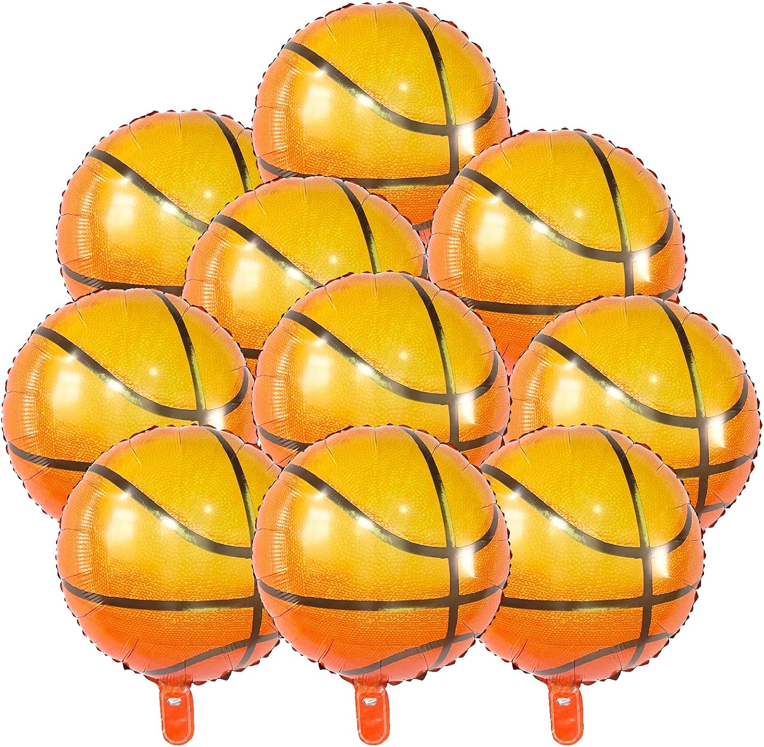Globos de baloncesto de 18 pulgadas, globos de papel de aluminio, para fiestas deportivas, temática de baloncesto, suministros para fiesta de