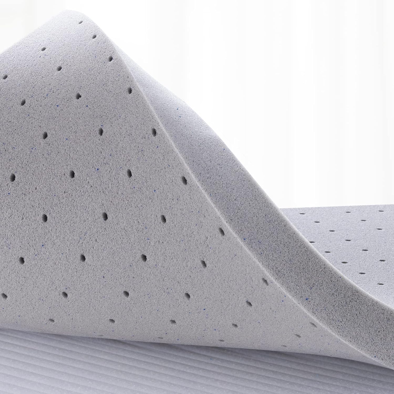 Maxzzz Cubrecolchón de 2 pulgadas, tamaño matrimonial, de espuma viscoelástica de gel, para un sueño suave y fresco, alivia la presión, certificado