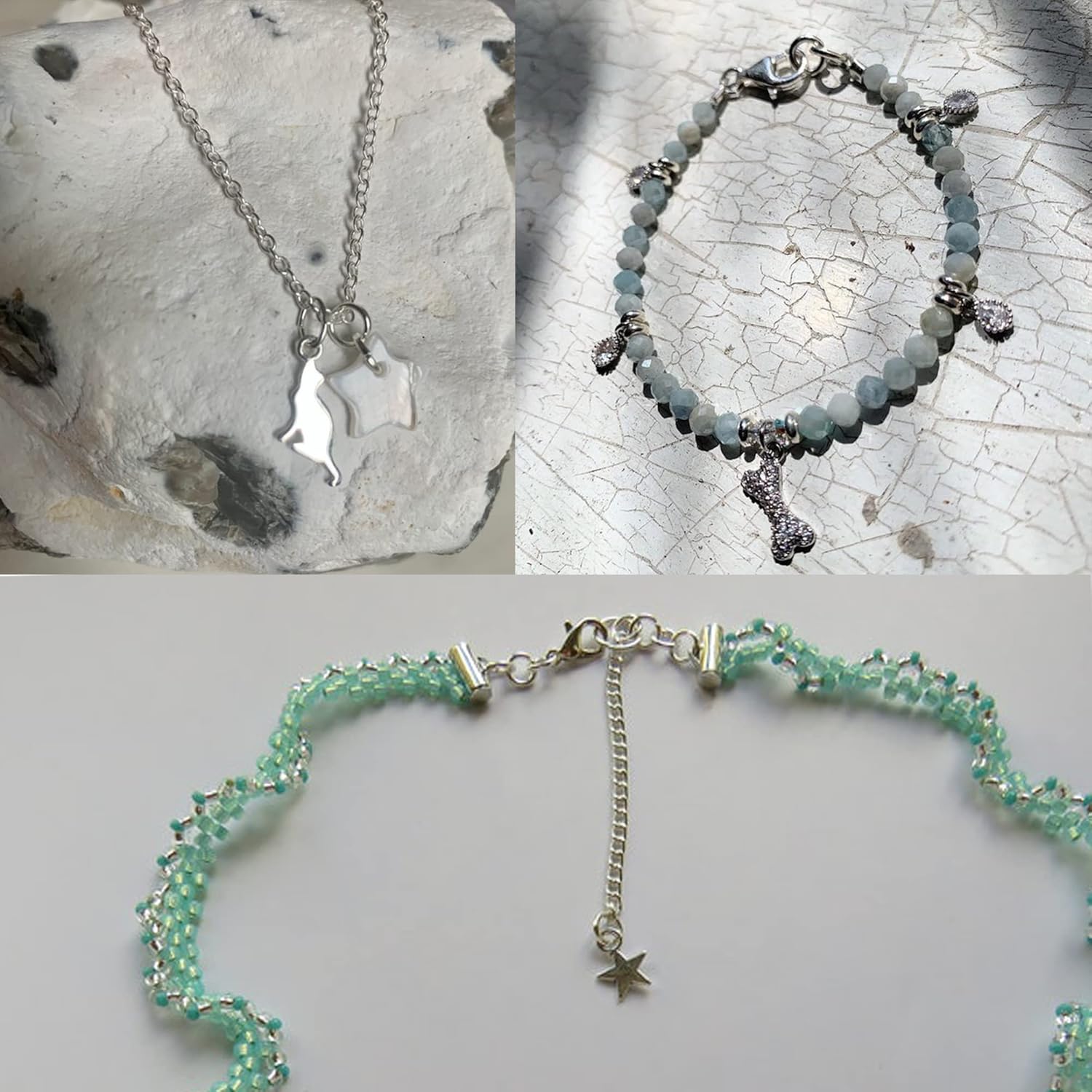 Anillos de plata de ley para hacer joyas de 0.157 in, 0.197 in, 0.236 in, plata de ley 925, anillos de salto abiertos para bricolaje (60 unidades)