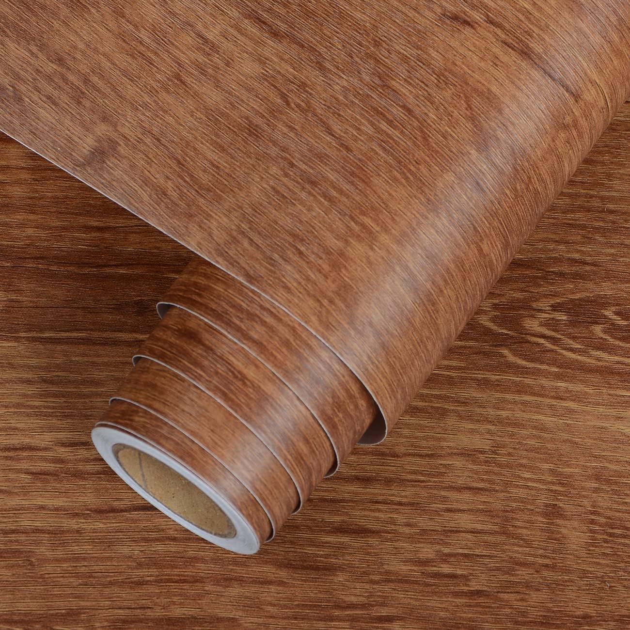 Papel tapiz de madera de nogal oscuro de 88 x 16 pulgadas, papel de contacto de madera autoadhesivo, papel de pared para tablón de anuncios de