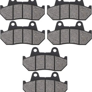 AHL Juego de pastillas de freno semimetálicas delanteras y traseras para Honda GL1100A GL1100 A GL 1100A 1100 A Goldwing Aspencade 1982-1983 AHL Juego de pastillas de freno semimetálicas delanteras y traseras para Honda GL1100A GL1100 A GL 1100A 1100 A Goldwing Aspencade 1982-1983