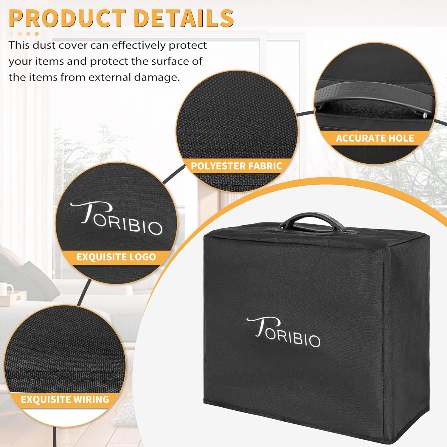 TORIBIO – Funda protectora contra el polvo, funda protectora para amplificador de guitarra, protección contra el polvo y derrames, gran ajuste para