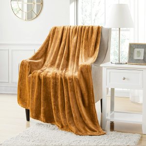 Bourina – Cobija de franela, manta lujosa de forro polar liso de microfibra violeta liviana y cálida Bourina – Cobija de franela, manta lujosa de forro polar liso de microfibra violeta liviana y cálida
