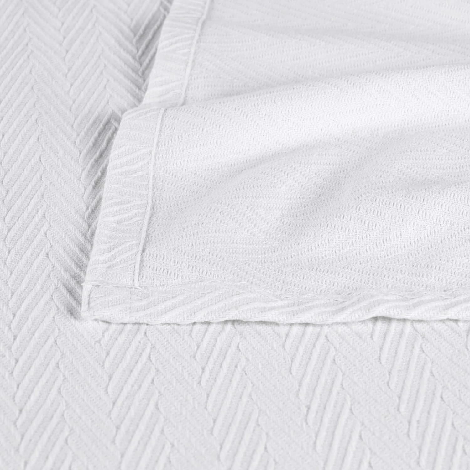 Superior Manta 100% algodón de gran tamaño, manta tejida para sofá, cama, ropa de cama, casa de campo, artículos esenciales para el hogar, mantas