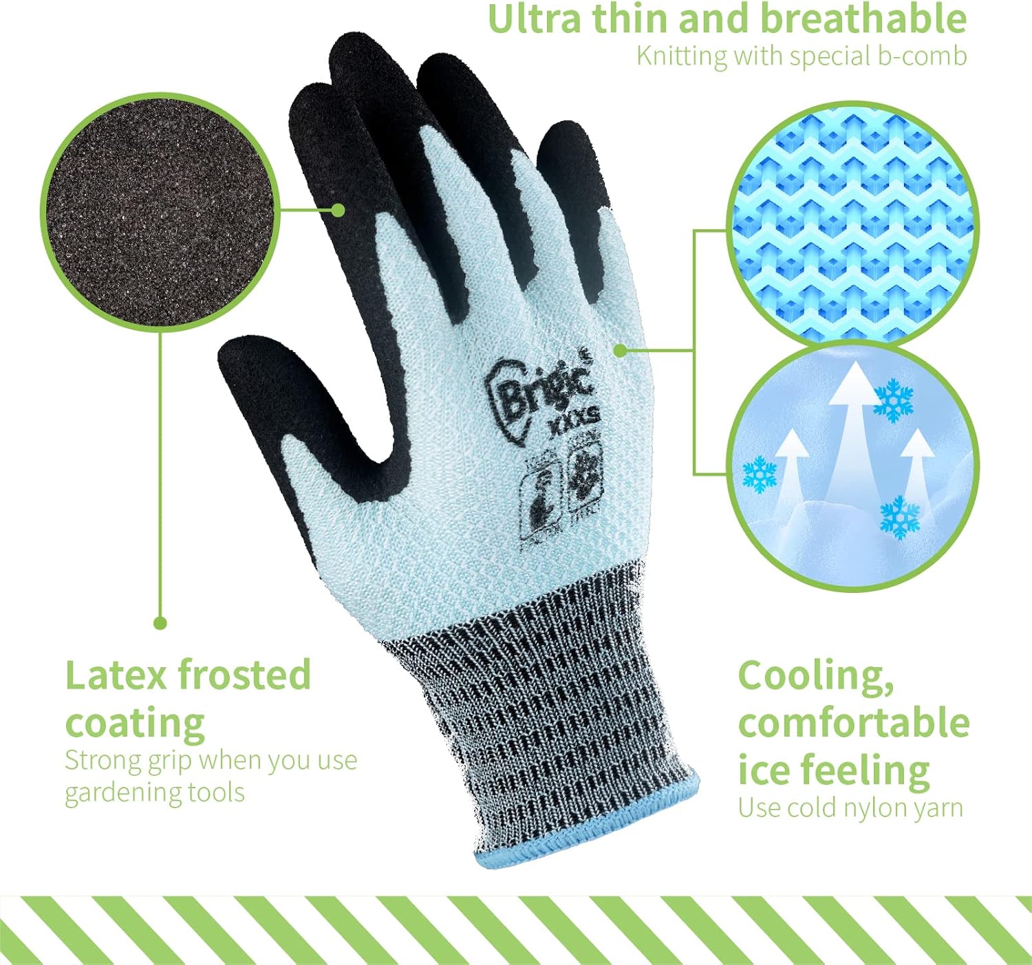 Guantes de jardinería – Guantes de jardín para mujer, frescos, finos, al tacto, para exteriores, herramienta de jardinería para paisajismo de patio