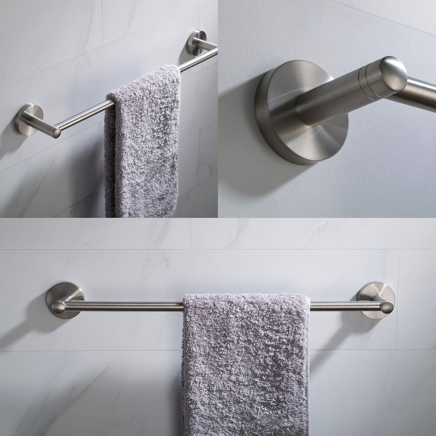 KRAUS Elie KEA-18836BN – Toallero de baño de 18 pulgadas, acabado de níquel cepillado