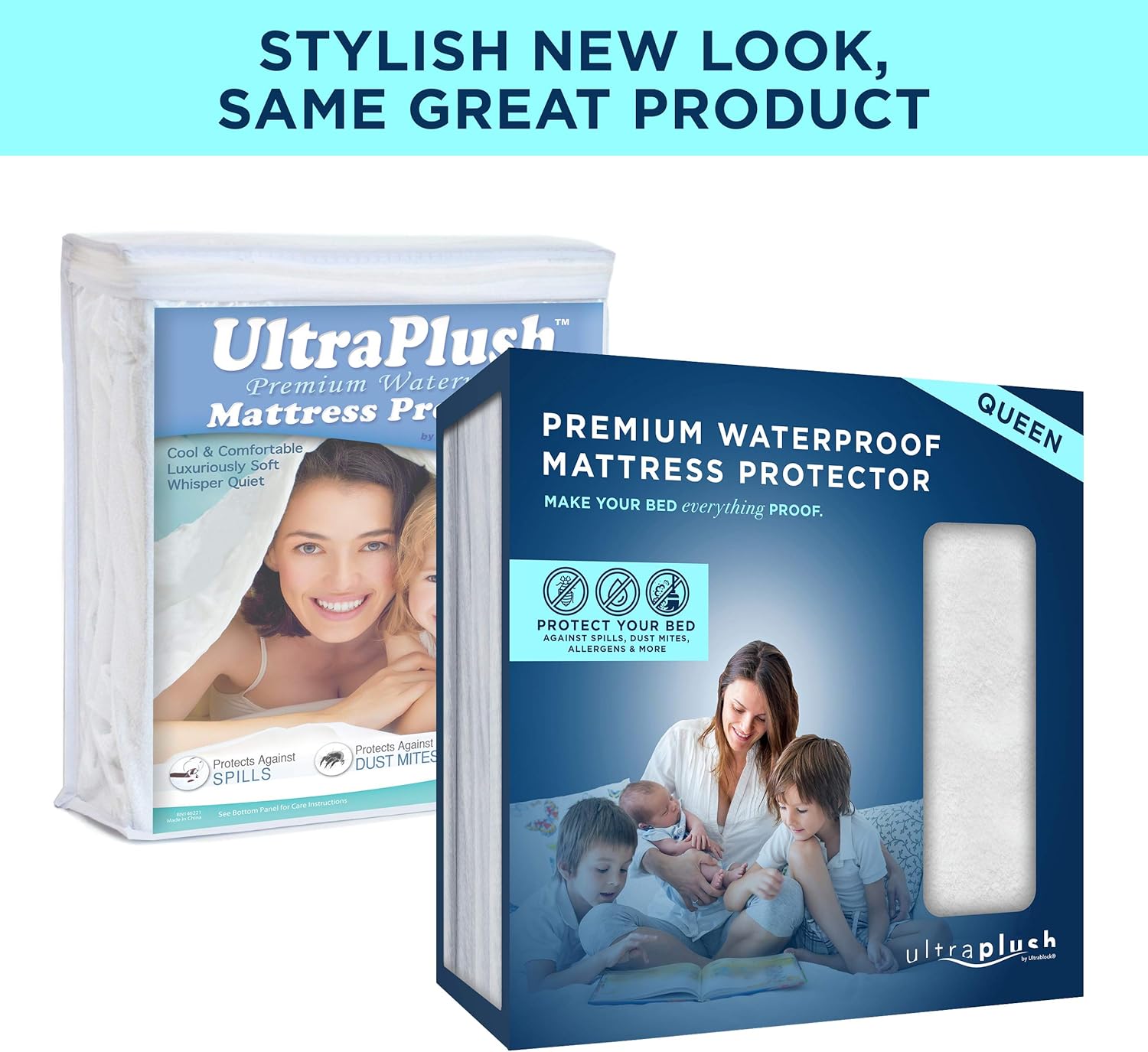 Protector de colchón impermeable UltraPlush Premium Funda muy suave y silenciosa - Imagen 3