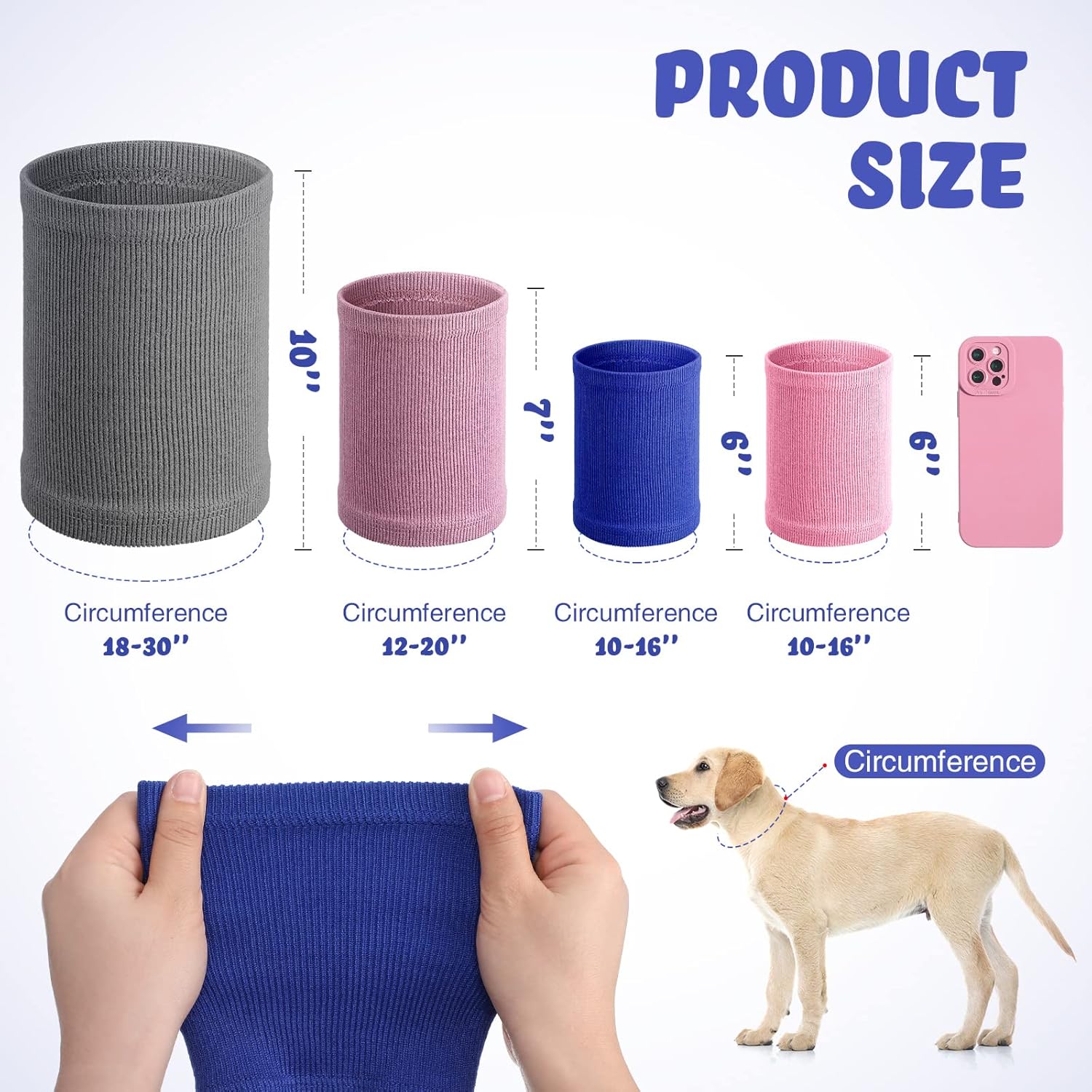 4 piezas de 3 tamaños para perros, cubierta para orejas de perro, sin solapa, a prueba de sonido, para perros, ladridos y baños, bufanda cálida de
