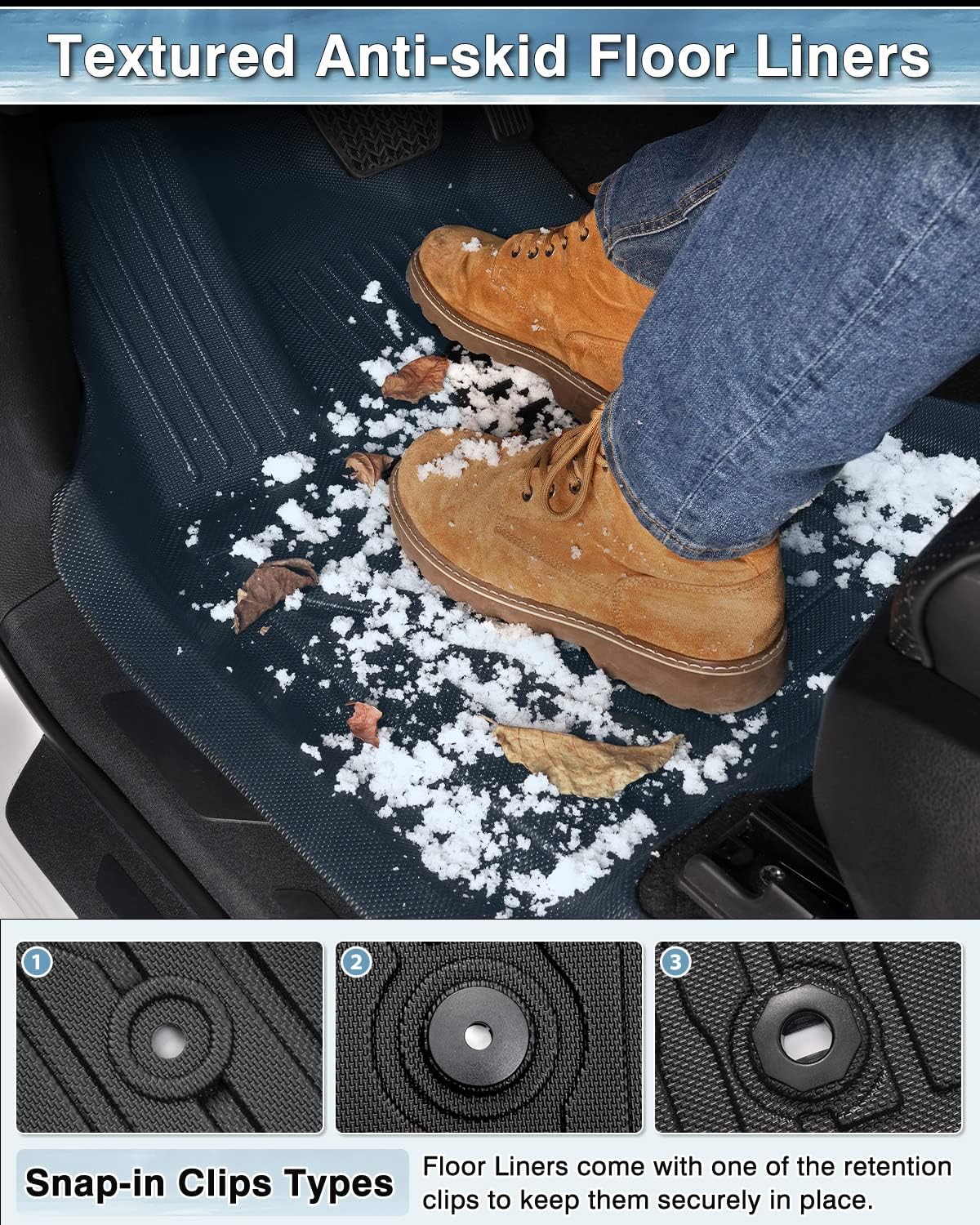Alfombrillas para Jeep Grand Cherokee L 2023 2022 2021, solo aptas para 6 pasajeros sin consola central, juego de 3 filas para todo tipo de clima,