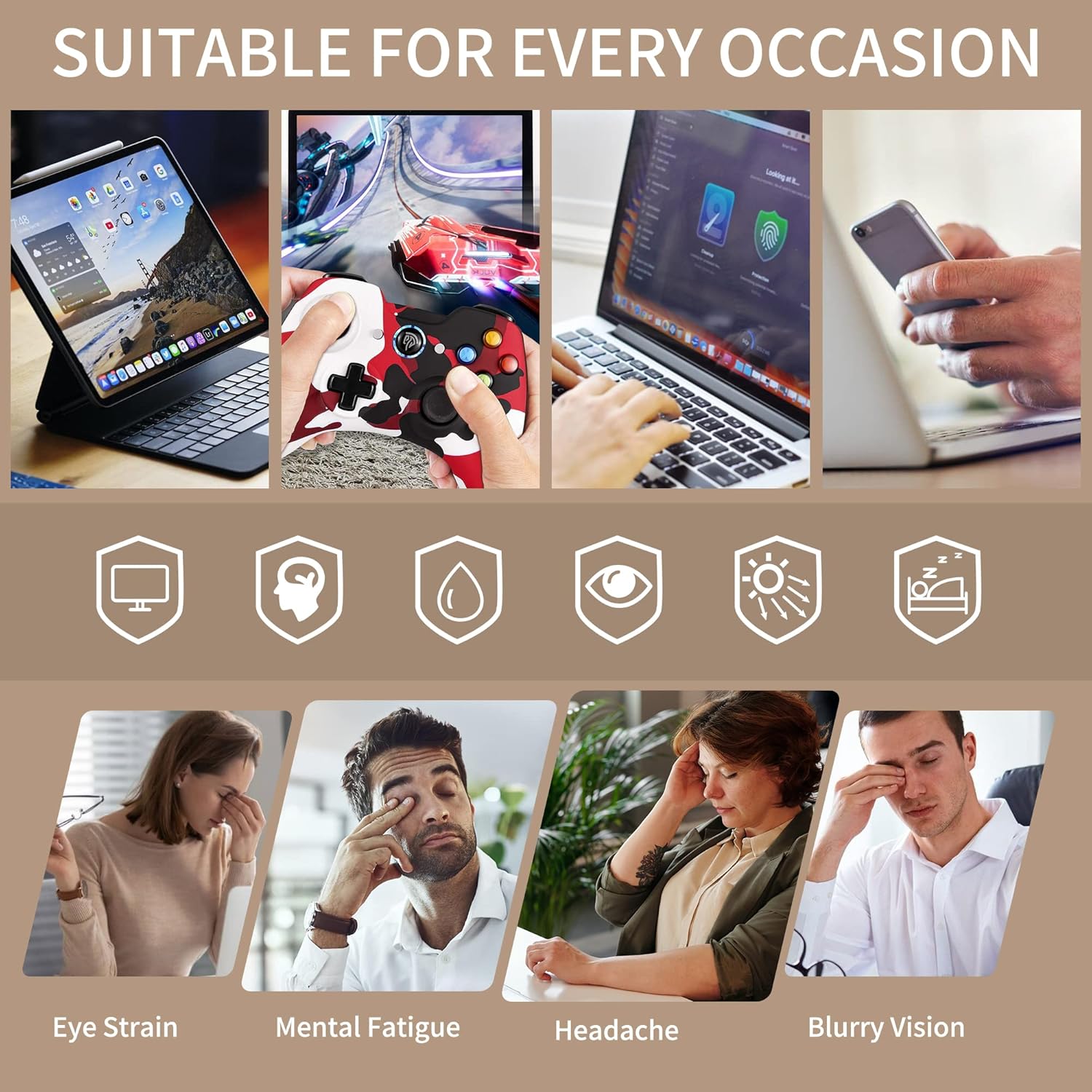 AVDLAB Gafas de bloqueo de luz azul para mujeres y hombres, para computadorajuegosTVteléfonos para ayudarte a dormir mejor AB3303