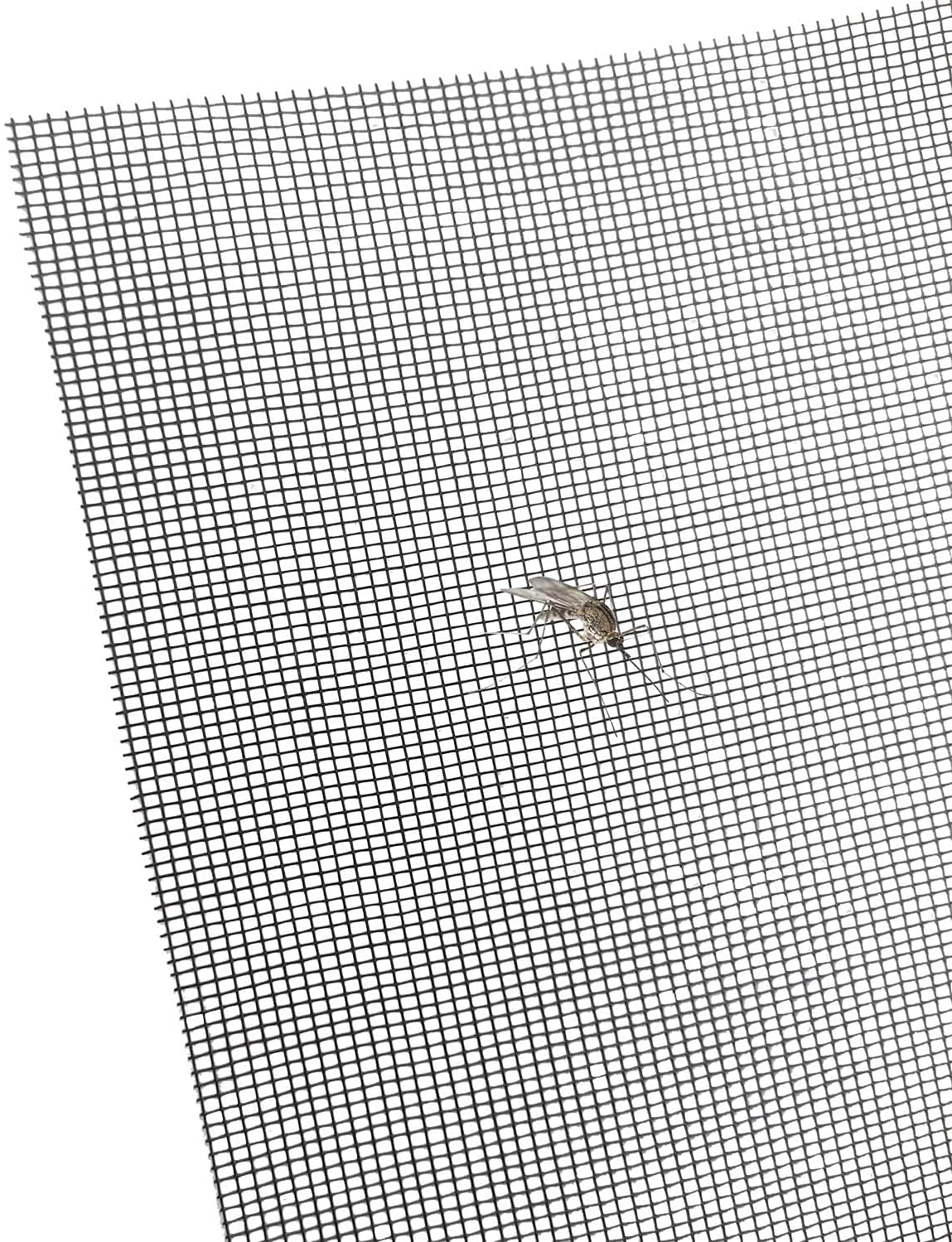 Malla ajustable de fibra de vidrio negra para reparación de puerta mosquitera, pantalla de mascotas, pantalla de patio, ventana de sótano, puerta