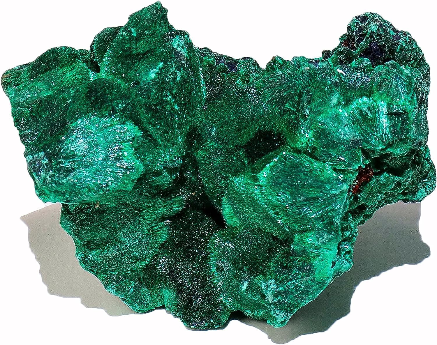 Piedra de cristal de malaquita natural de 0.05-0.11 libras, piedra de malaquita cruda, espécimen mineral de malaquita áspera irregular, forma