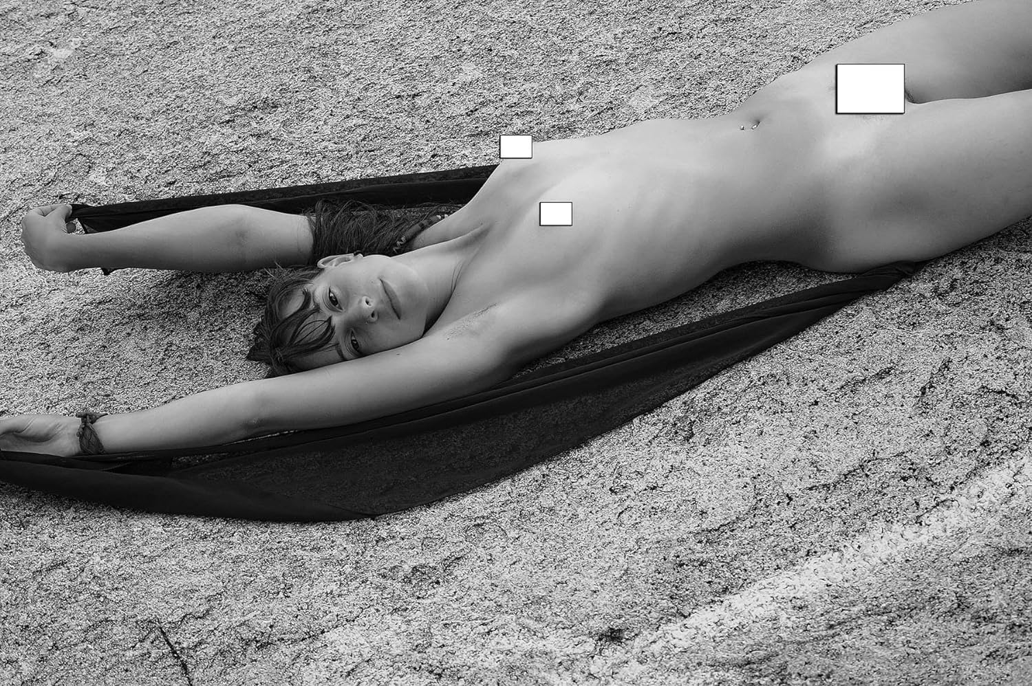 Almendra Blue 3, Original handmade Fine Art Nude, photography printed and signed by Walter Bosque
