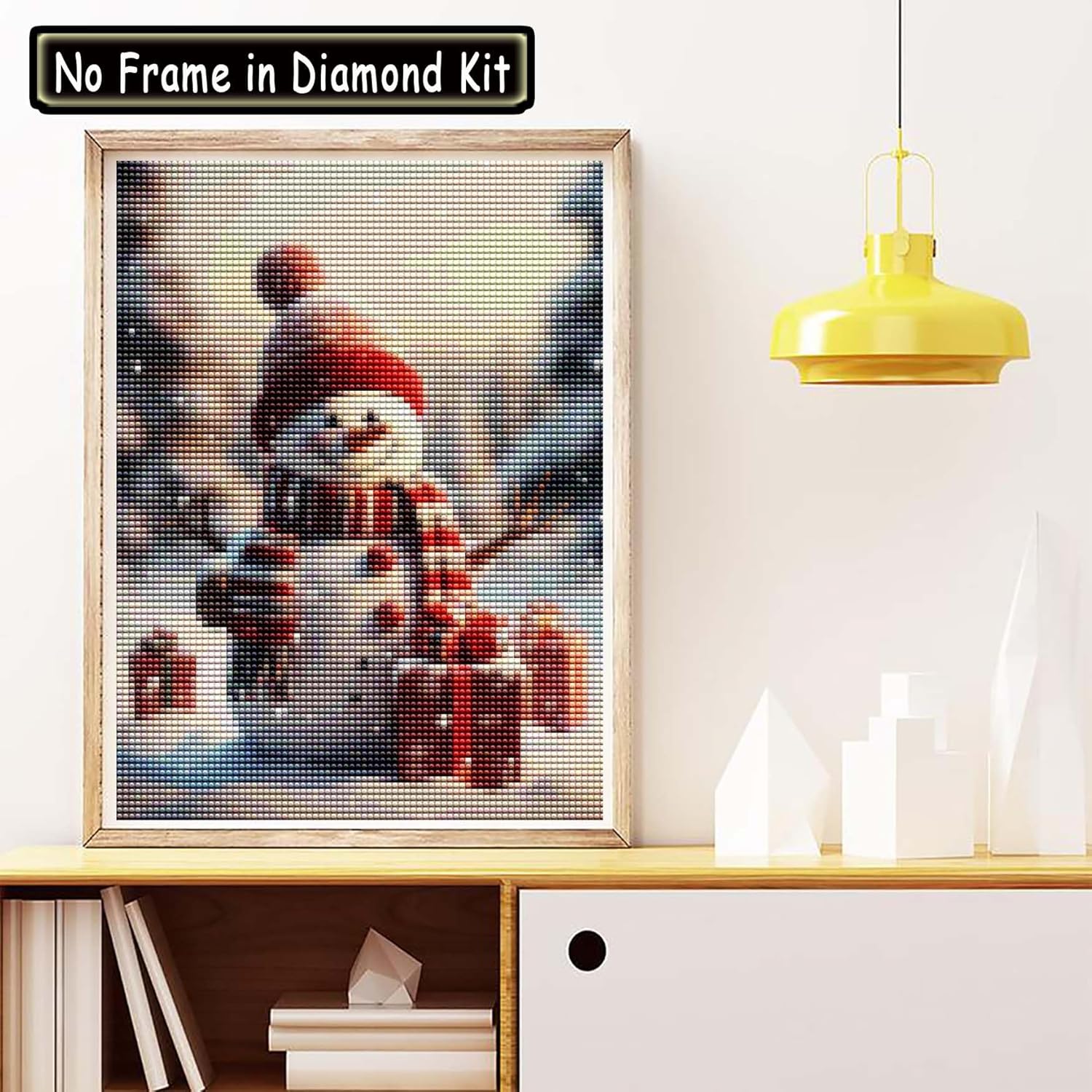 Cuneai – Pintura de diamantes 5D con diseño de muñeco de nieve, pintura con diamantes, arte de Navidad, bordado de cristal, punto de cruz, taladro