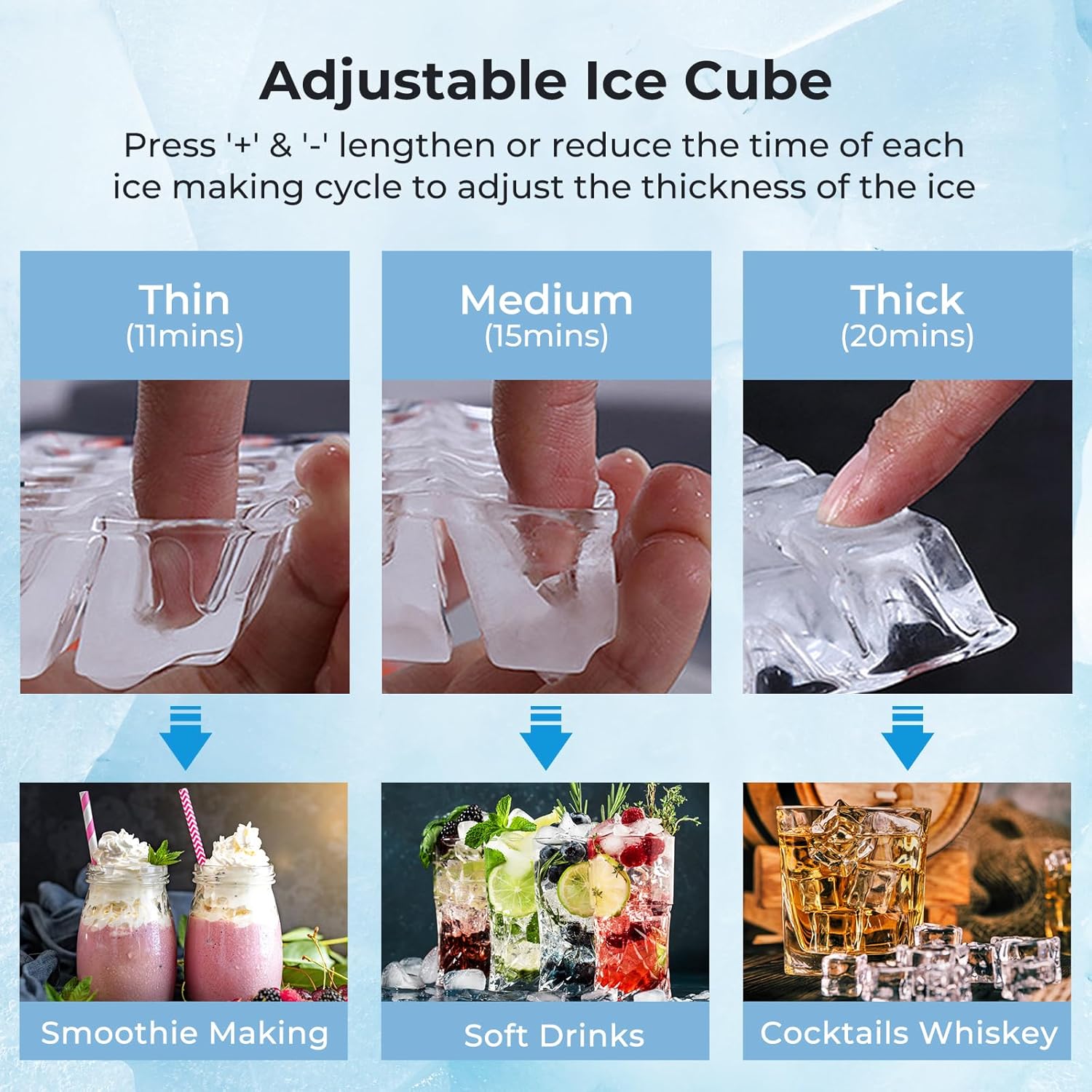 ZAFRO Máquina comercial para hacer hielo, máquina de hielo debajo del mostrador, 100 libras24 horas con cubo de hielo de 33 libras, máquina de hielo