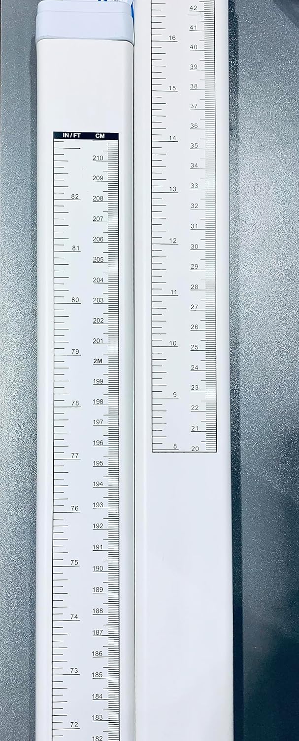Medición de altura de aleación de aluminio, medida de altura para niños adultos, varilla de medición de altura portátil de 8-82 pulgadas7.9-82.7