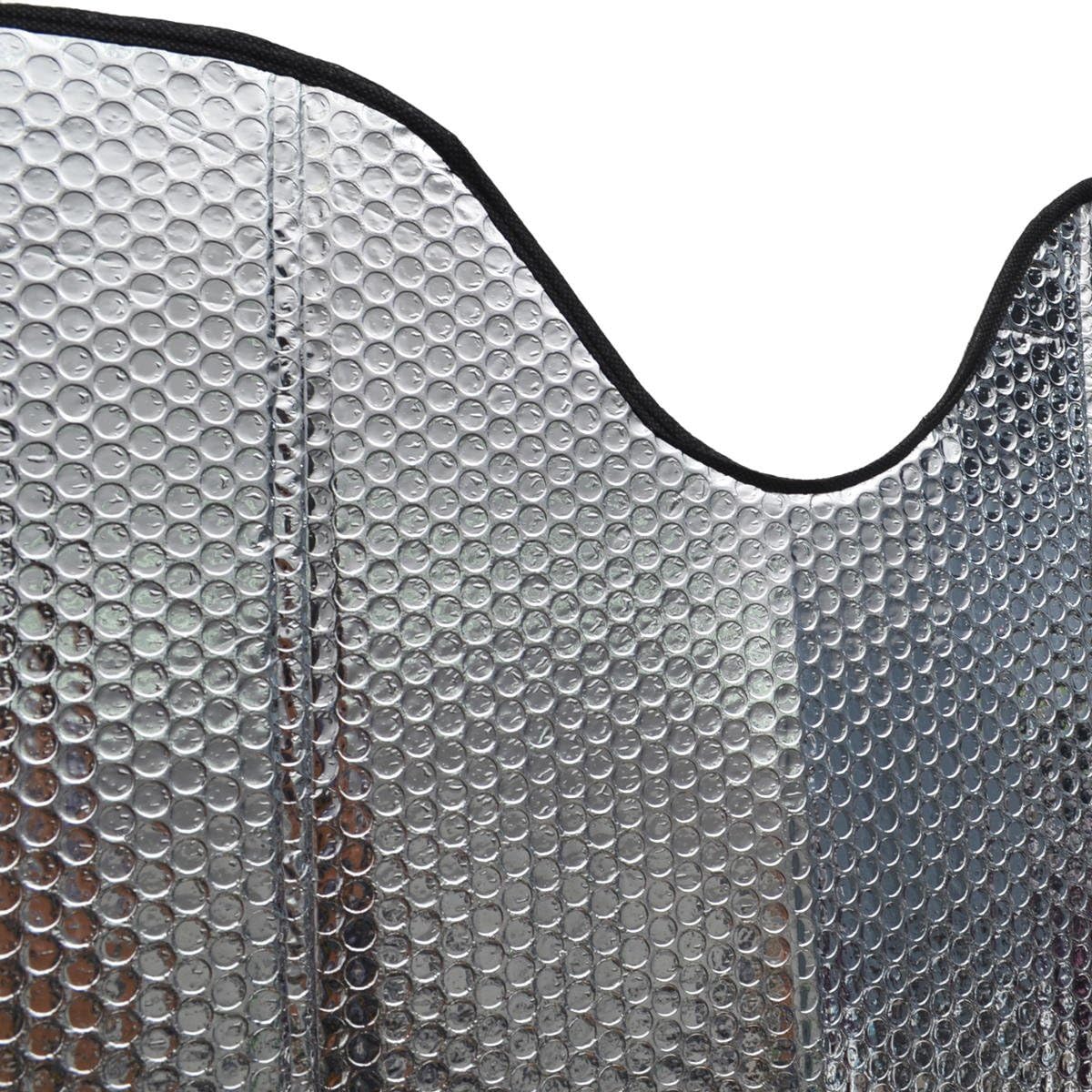 BDK Parasol para parabrisas delantero de una sola burbuja, parasol plegable de acordeón para automóvil, camión, SUV, bloquea los rayos UV, protector