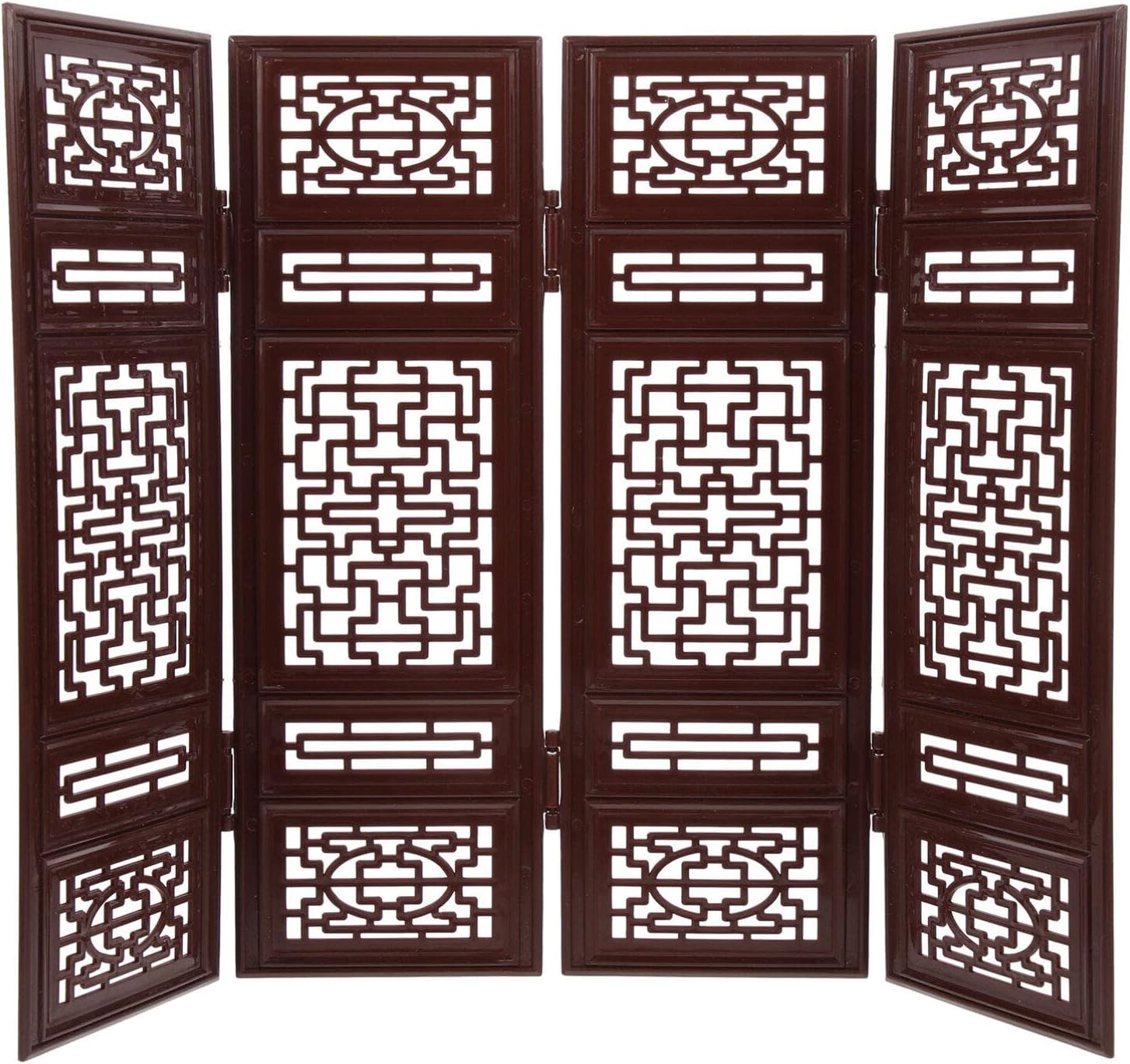 ibasenice 2 juegos de divisores de habitación para casa de muñecas, pantalla de tocador, paneles plegables, muebles de casa de muñecas, pantalla