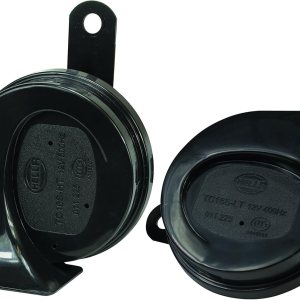 HELLA 012010971 Kit de bocina de trompeta negra de 12 V (paquete de ampollas de ajuste universal) HELLA 012010971 Kit de bocina de trompeta negra de 12 V (paquete de ampollas de ajuste universal)