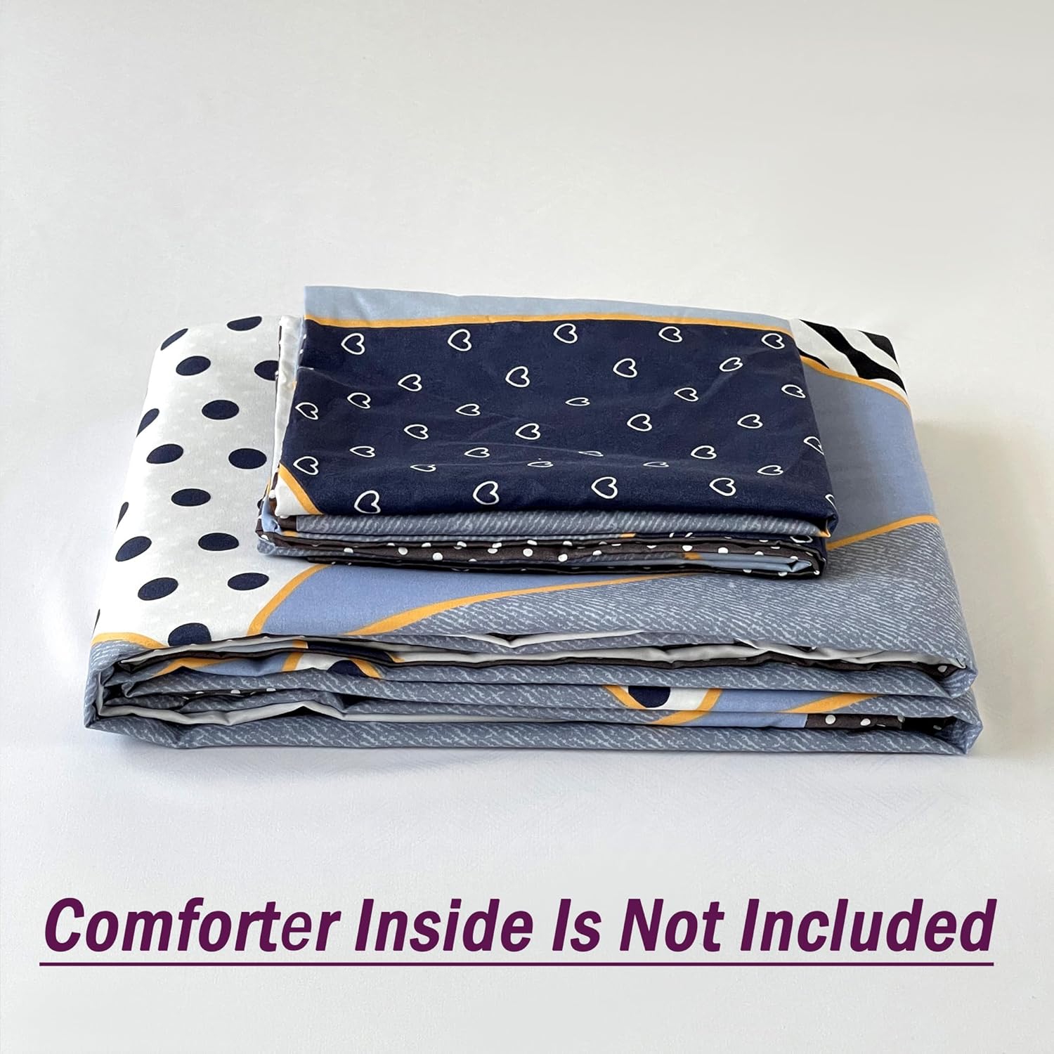 LAMEJOR Juego de funda de edredón tamaño Queen con patrón geométrico de retazos reversible, juego de ropa de cama suave de lujo para hotel (1 funda