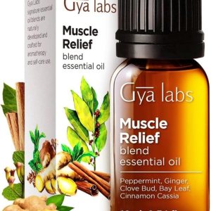 Gya Labs Mezcla de aceites esenciales para alivio muscular, aroma cálido y calmante (0.34 fl oz) Gya Labs Mezcla de aceites esenciales para alivio muscular, aroma cálido y calmante (0.34 fl oz)