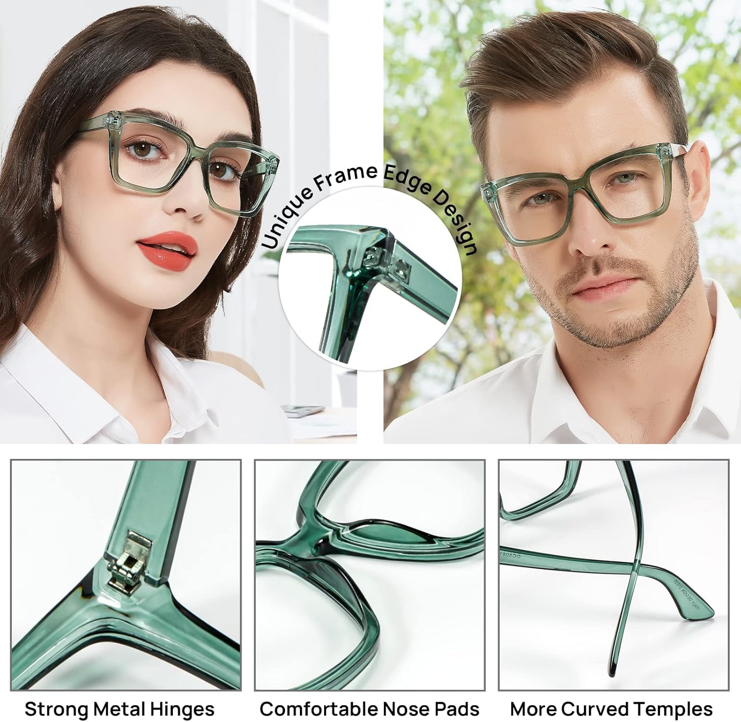 Gafas de lectura de gran tamaño para mujeres y hombres, lectores cuadrados grandes de 1.0 1.25 1.5 1.75 2.0 2.25 2.5 a 3.5