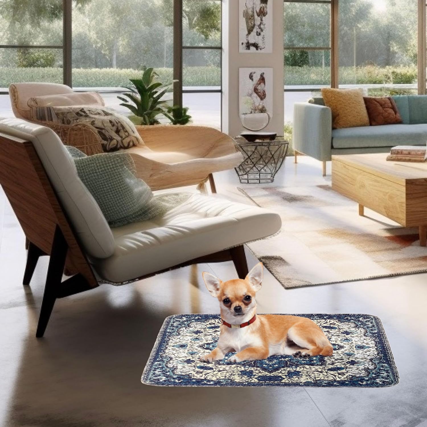 Almohadillas lavables para orina de perro  2 almohadillas de entrenamiento reutilizables súper absorbentes para cachorros  100% impermeables, a