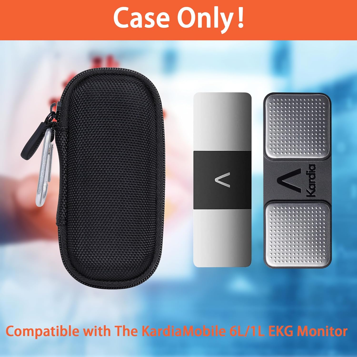 Estuche rígido de repuesto para AliveCor Kardia Mobile ECG Monitor Device 61LSHANREN Monitores de frecuencia cardíaca con organizador de píldoras