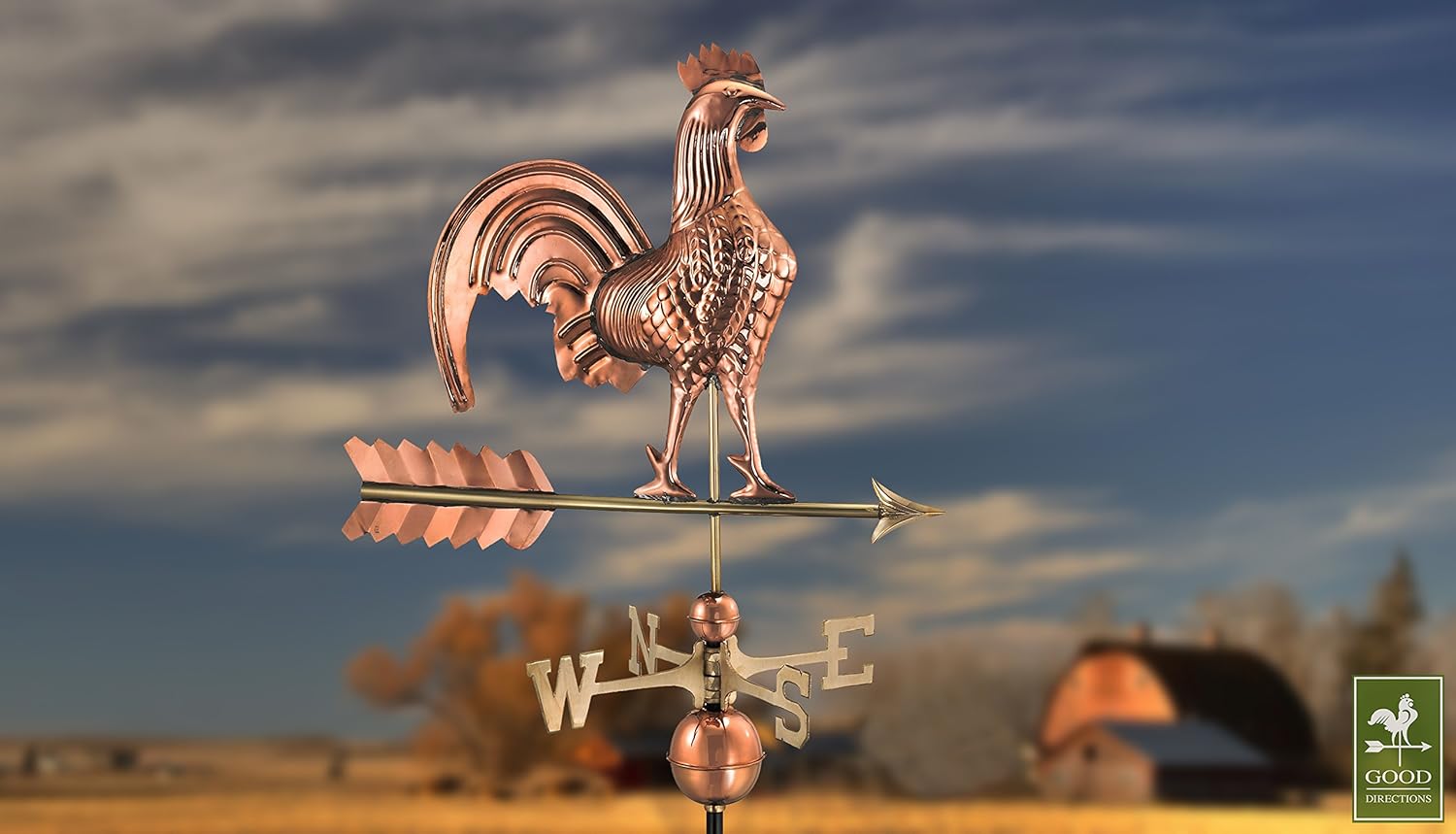 Good Directions – Veleta en forma de gallo de tamaño completo (25 pulgadas) 501V1, 501P