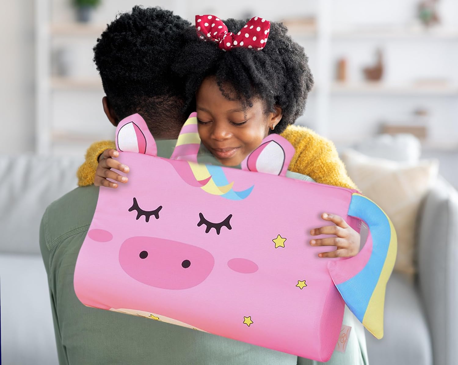 LovXtra, Almohada para niños pequeños para dormir. Almohada suave y pequeña de espuma viscoelástica transpirable para cama infantil. Funda de