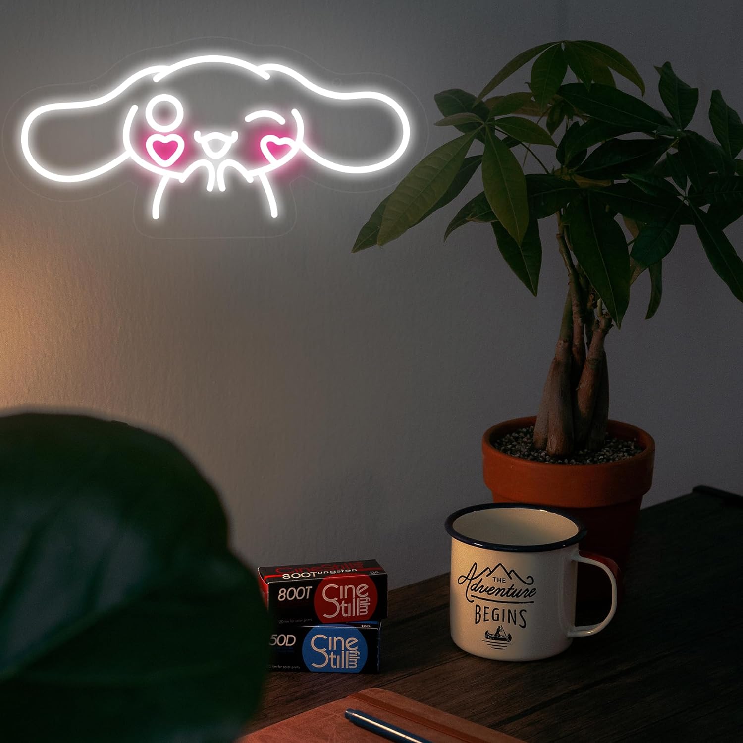 Letrero de neón regulable con luz LED de neón, bonito letrero de neón 3D, arte de pared 3D, letreros de neón para decoración de pared, sala de