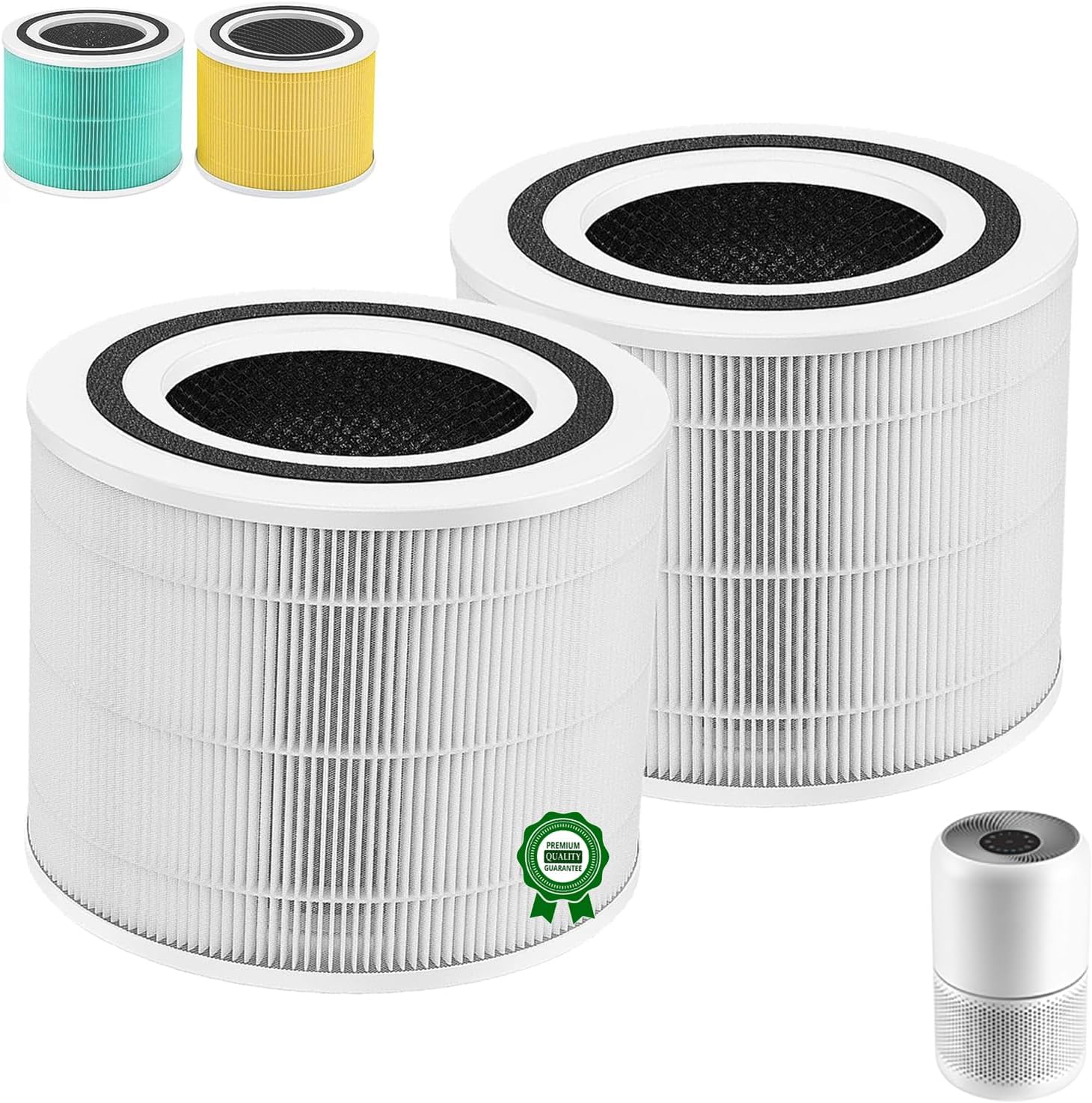 Filtro de repuesto Core 300 compatible con LEVOIT Core 300, Core 300S, Core P350, Core 300-RAC purificador de aire, 3 en 1 H13 True HEPA, sistema de