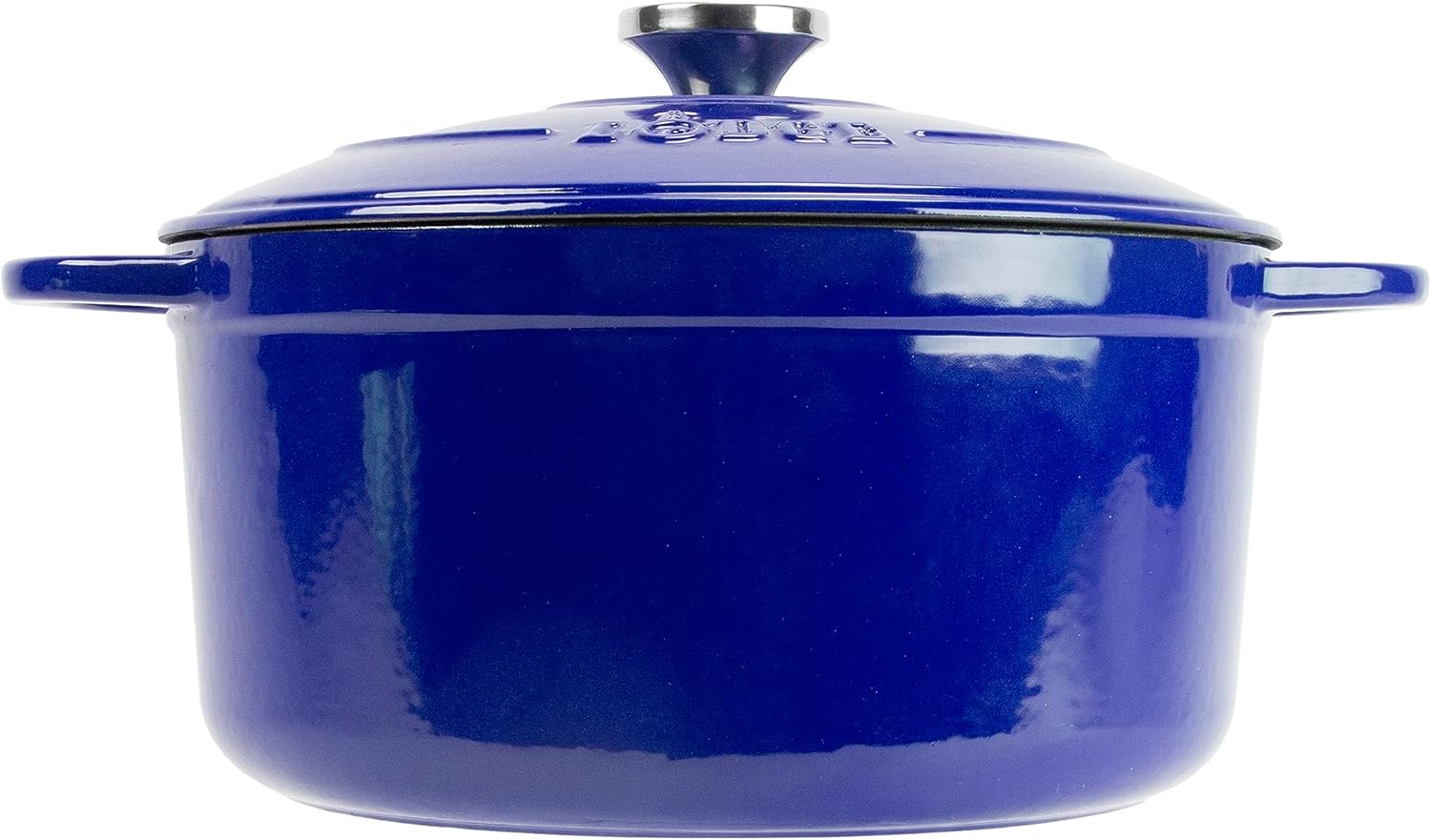 Lodge -Horno holandés de hierro fundido esmaltado de 6.5 cuartos de galón con tapa, asas dobles – apto para horno hasta 500 F o en la estufa – uso