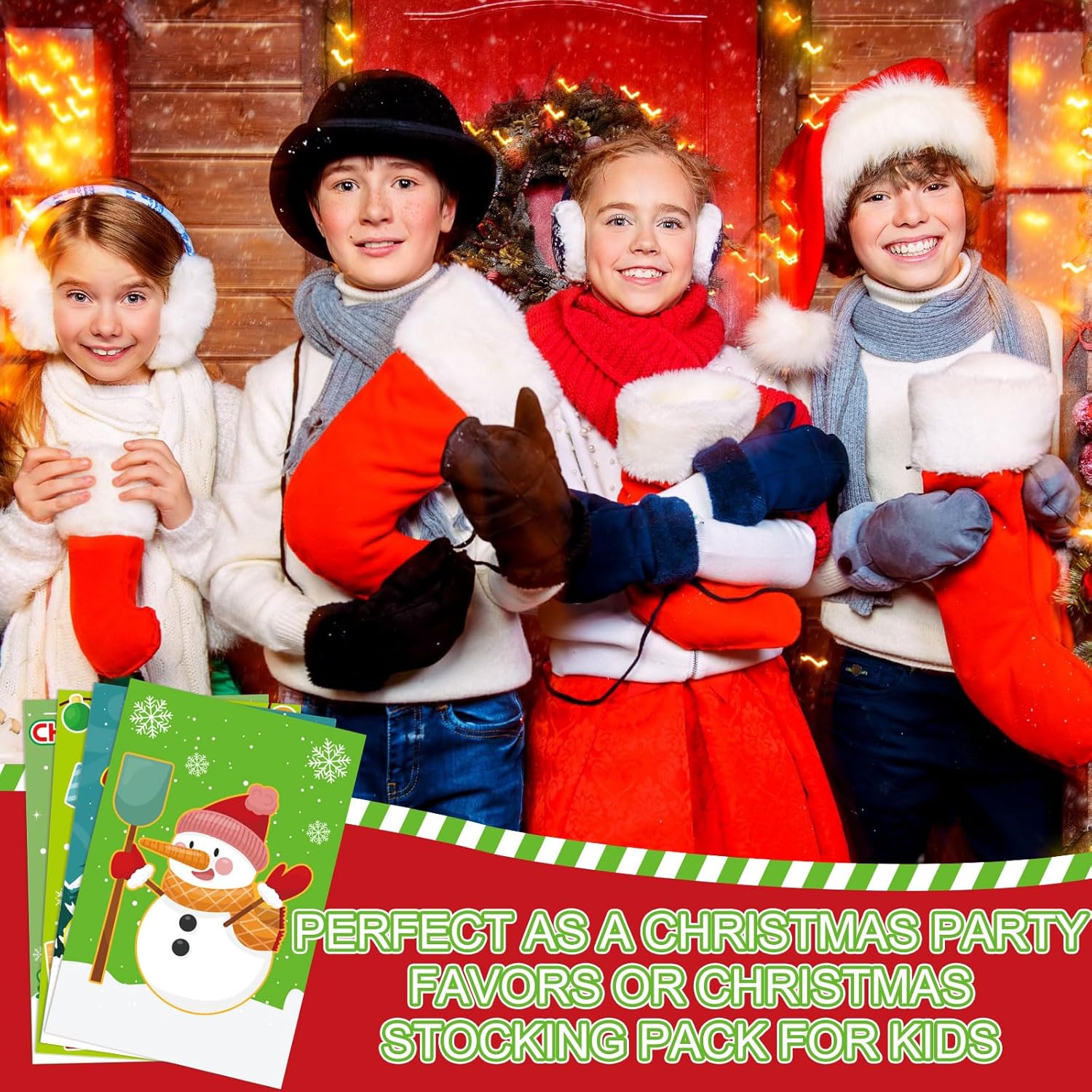 60 hojas de calcomanías de Navidad para niños de 4 a 8 años, calcomanías de pintura de Navidad por números, regalos de Navidad, regalos de fiesta,