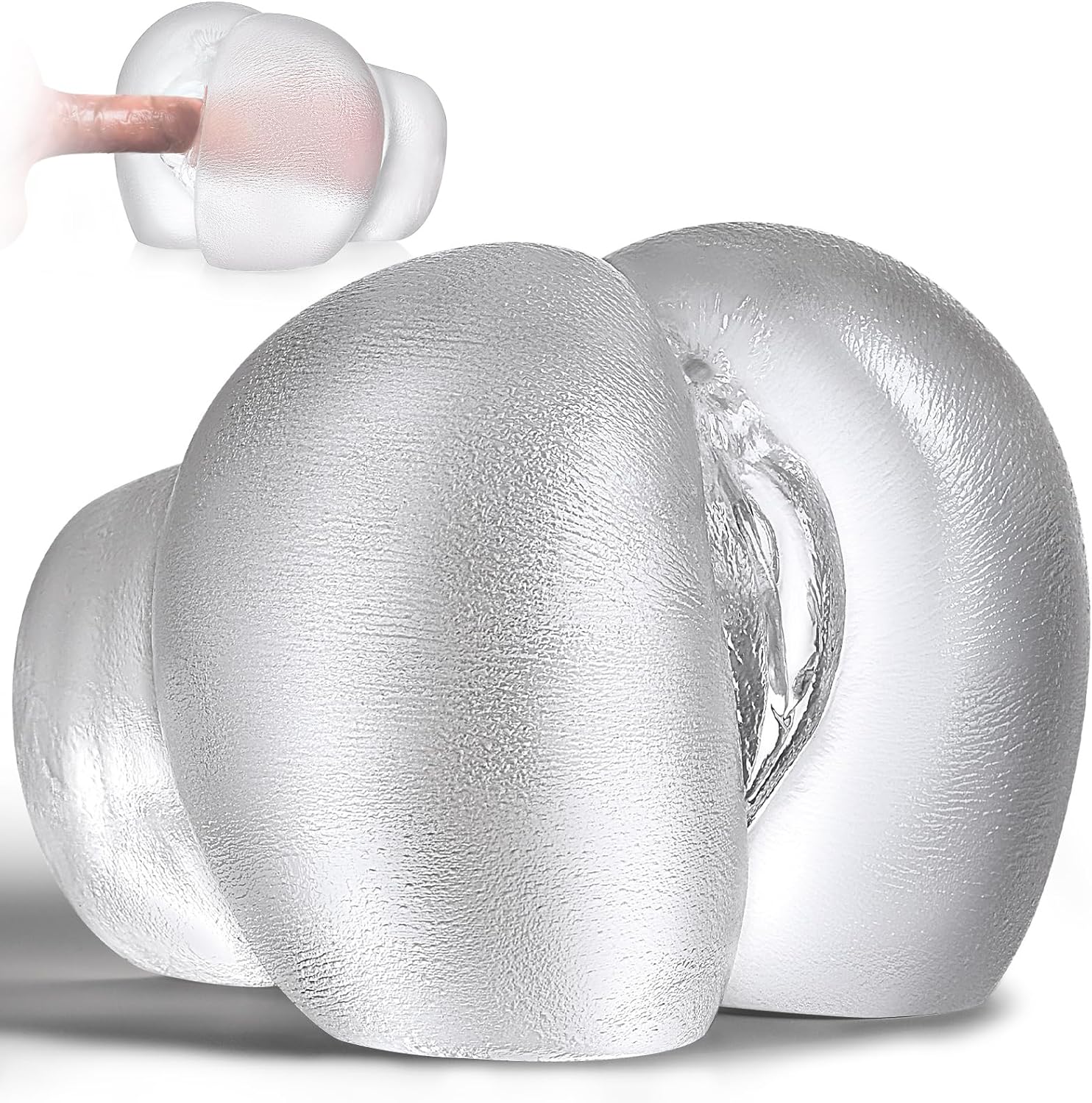 Masturbadores masculinos juguete sexual  Muñeca sexual transparente para acariciador de pene con vagina virgen y anal, tamaño reducido de bolsillo