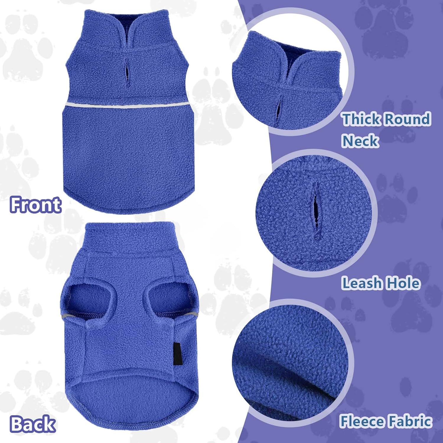 Suéter para perro, ropa para perros pequeños, suéter de forro polar para perros pequeños, suéter para perros pequeños, suéter para mascotas, suéter