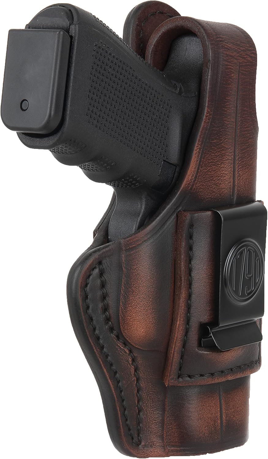 1791 GUNLEATHER Funda de piel para pistola de mano derecha OWB e IWB, compatible con Glock 17 19 22 23 32, Ruger SR9 SR22, Sig P225 P299, SW MP9