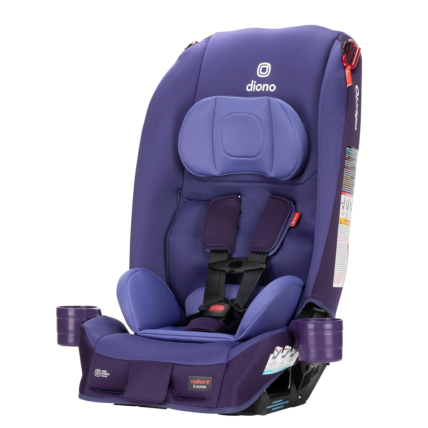Diono Radian 3R, asiento de automóvil convertible todo en uno, orientado hacia atrás y hacia adelante, asiento de automóvil para 10 años, 1 asiento