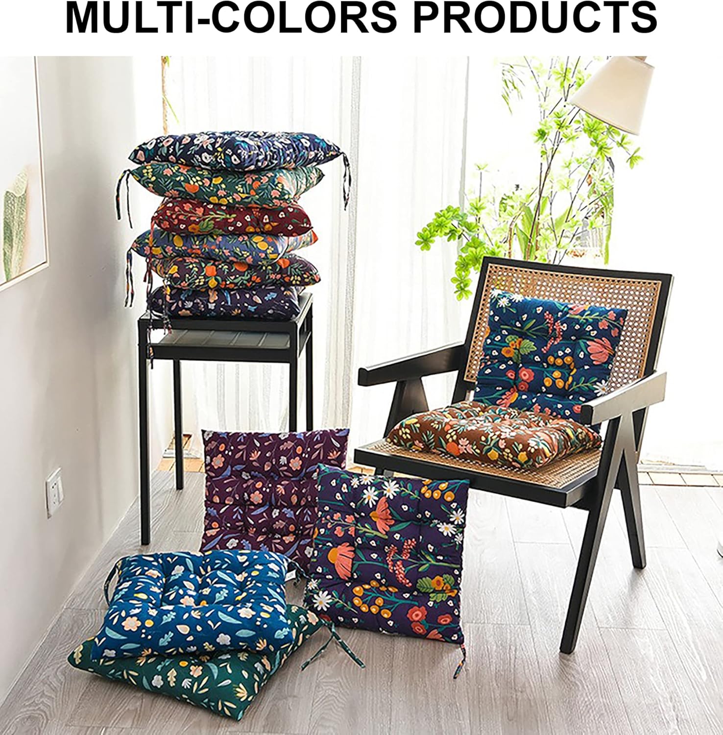 JREDDI Chair Cushions for Dining Chairs Set of 4 Flower – Kitchen Chair Cushions Set of 4, Cojines para Sillas De Comedor, Dining Room Chair