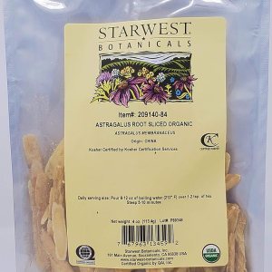 ASTRAGALUS ROOT SLICED ORG 4OZ ASTRAGALUS ROOT SLICED ORG 4OZ