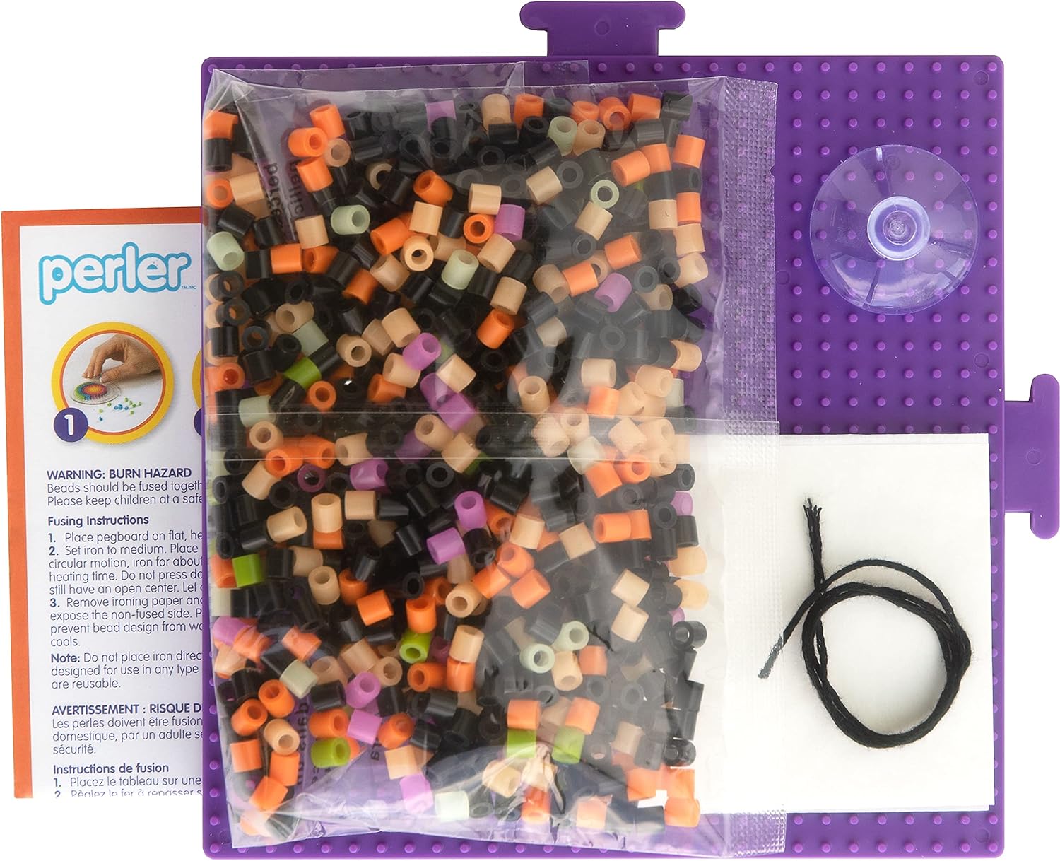 Perler Jack-O’-Lantern and Bat – Kit de cuentas fusibles, multicolor, 1006 piezas