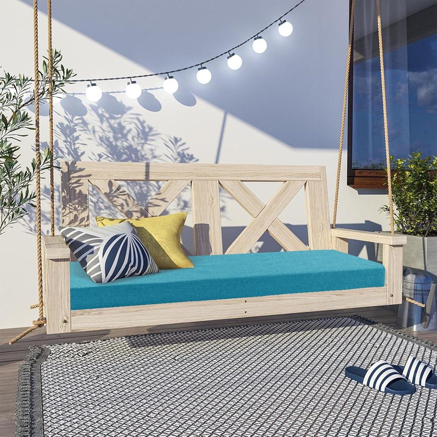 Cojín de banco de tamaño personalizado, cojín de asiento de ventana de bahía, cojín largo de espuma gruesa para tapicería, cojines para sofá,